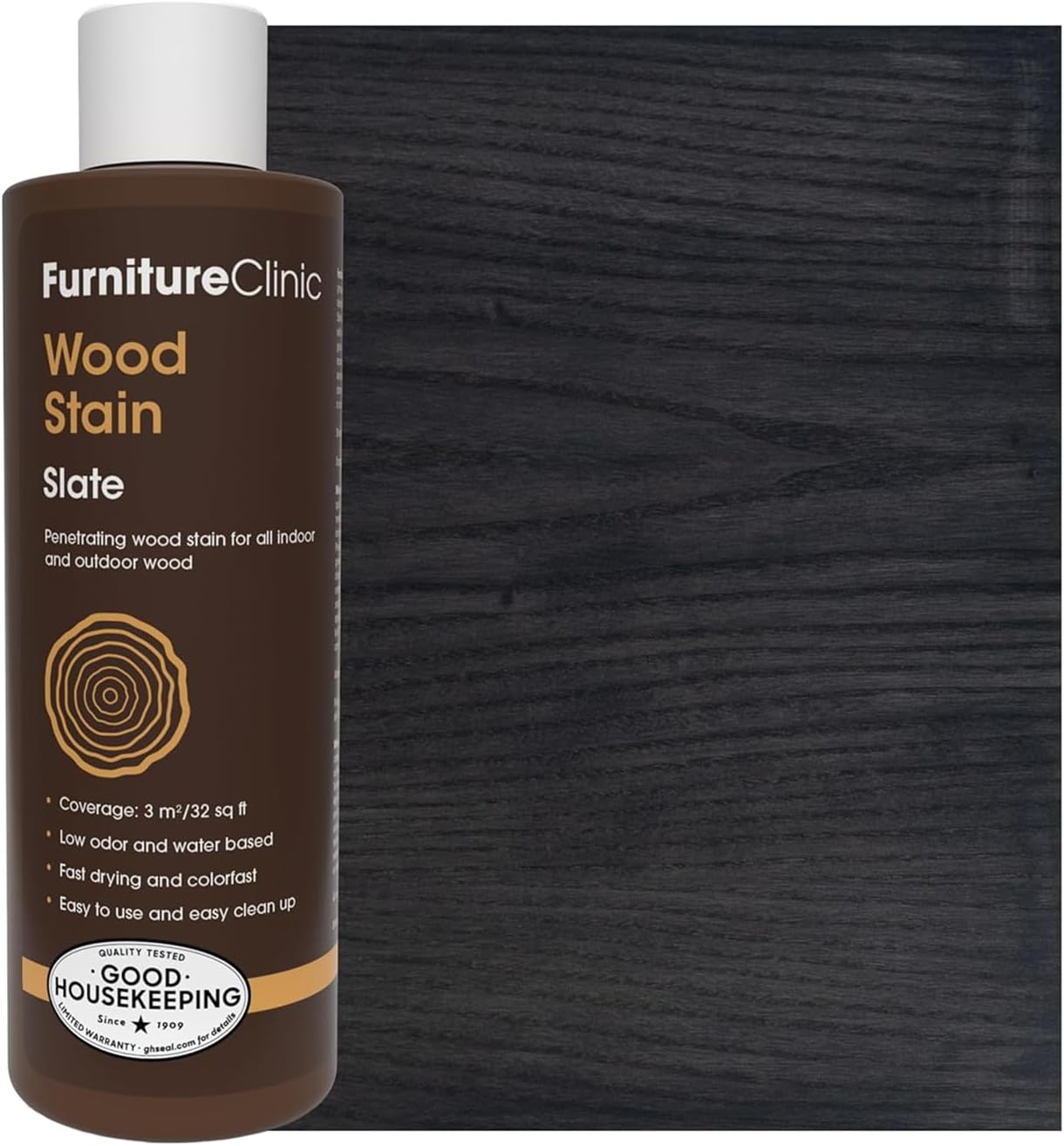 Furniture Clinic Wood Stain | Dark Oak | Water Based | Fast Drying, Low Odor