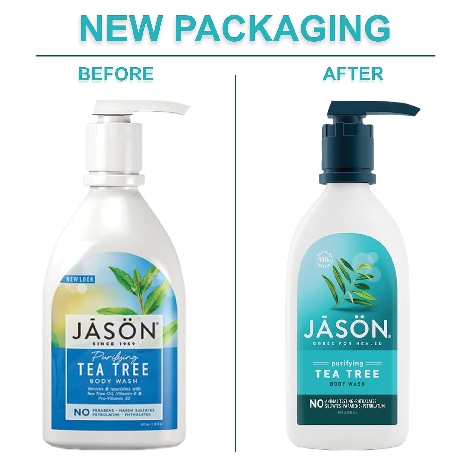JASON Aloe Vera Shower Gel Body Wash - Soothing, Gentle Clean Feeling, 30 Fluid Ounces