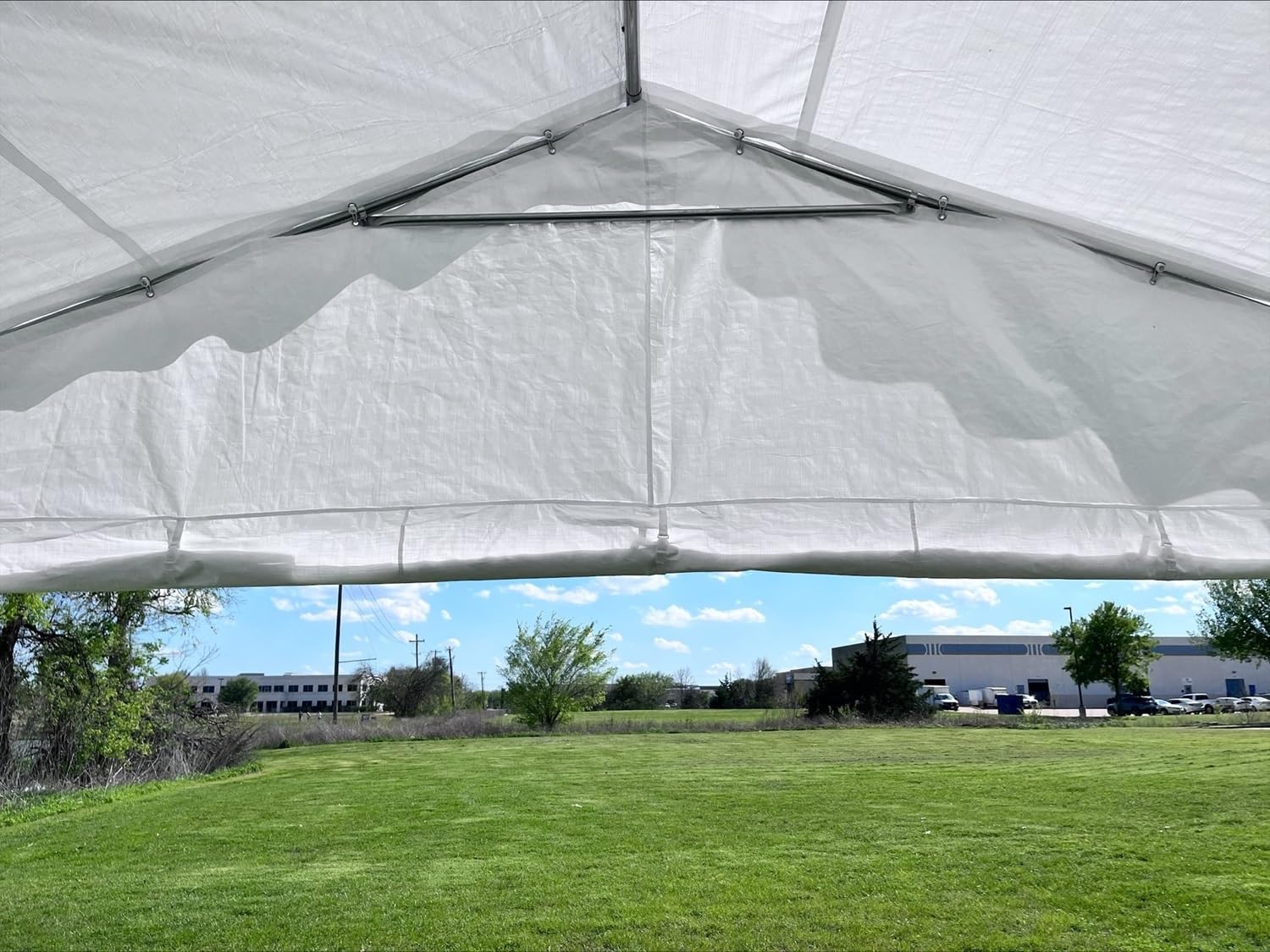 DELTA 26'x16' Budget PE Party Tent + (2) Long Bags + (1) Short Bag, Tents for Parties, Canopy Carpas para Fiestas,Wedding Event Tents for Outdoor Events (B Model)