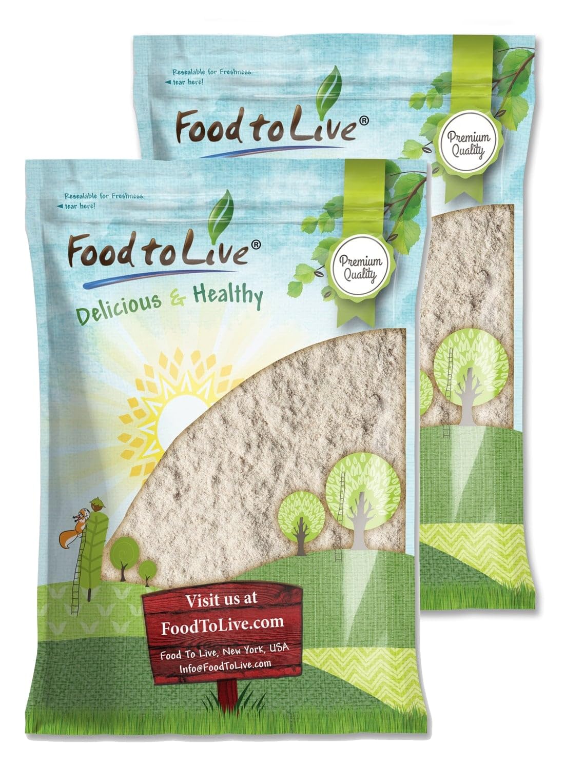 Food to Live Unbleached White Fine Pastry Flour, 2 Pounds – Stone Ground from Soft White Whole Wheat Berries, Finely Milled and Sifted, Unbromated