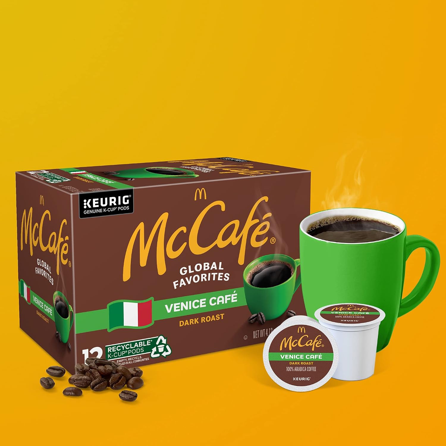 McCafe French Roast, Single Serve Coffee Keurig K-Cup Pods, Dark Roast, 96 Count (4 Packs of 24)