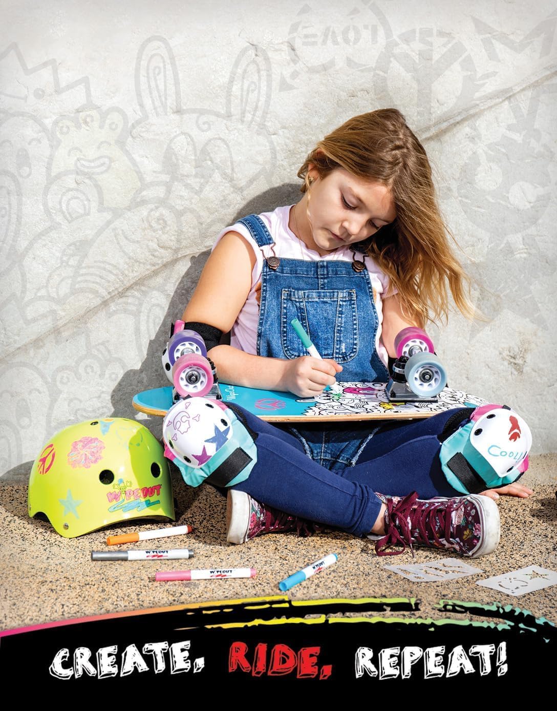 Dry Erase Kids Helmet – Ideal for Bike, Skate, Scooter, in-Line Skating and Rollerblading