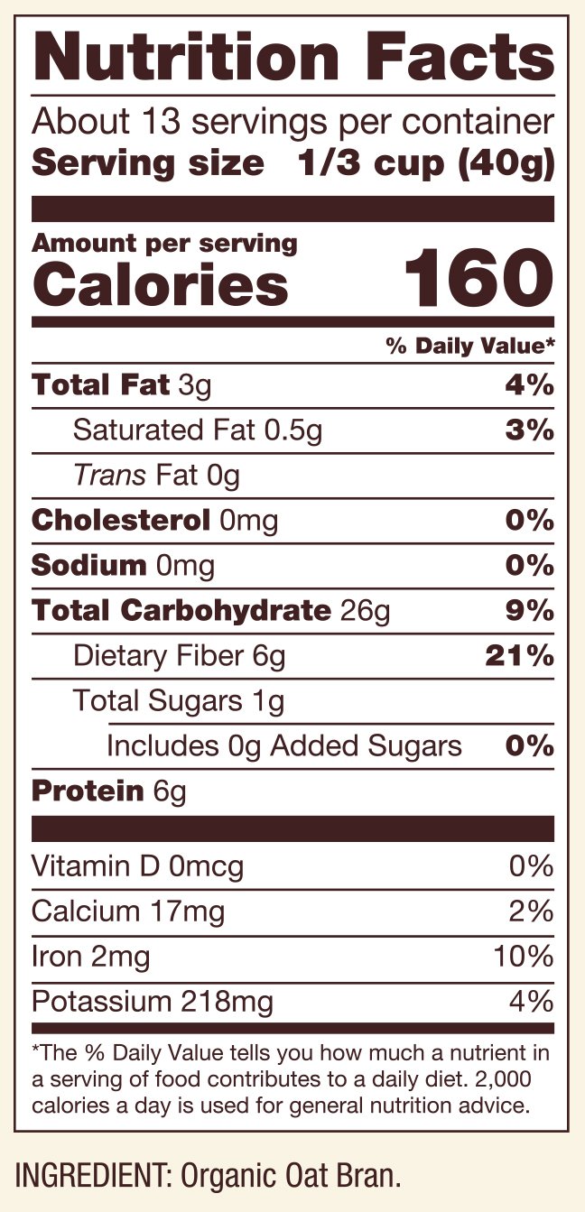 Bob's Red Mill Organic Oat Bran, 18oz (Pack of 4) - Non GMO, Vegan, Kosher