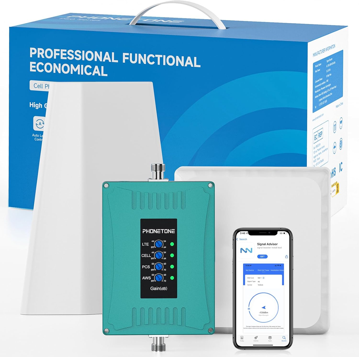 Phonetone Cell Phone Signal Booster for Band 12,13,17