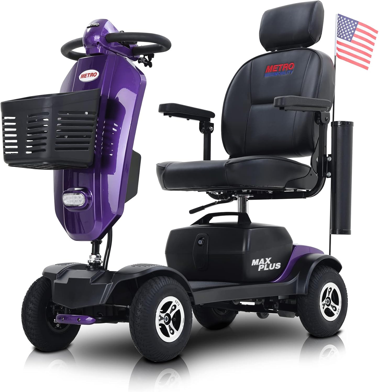 Metro Mobility 4 Wheel Powered Mobility Scooter for Seniors - 300 lbs Capacity Electric Mobility Scooter for Adults - Long Range Power Extended