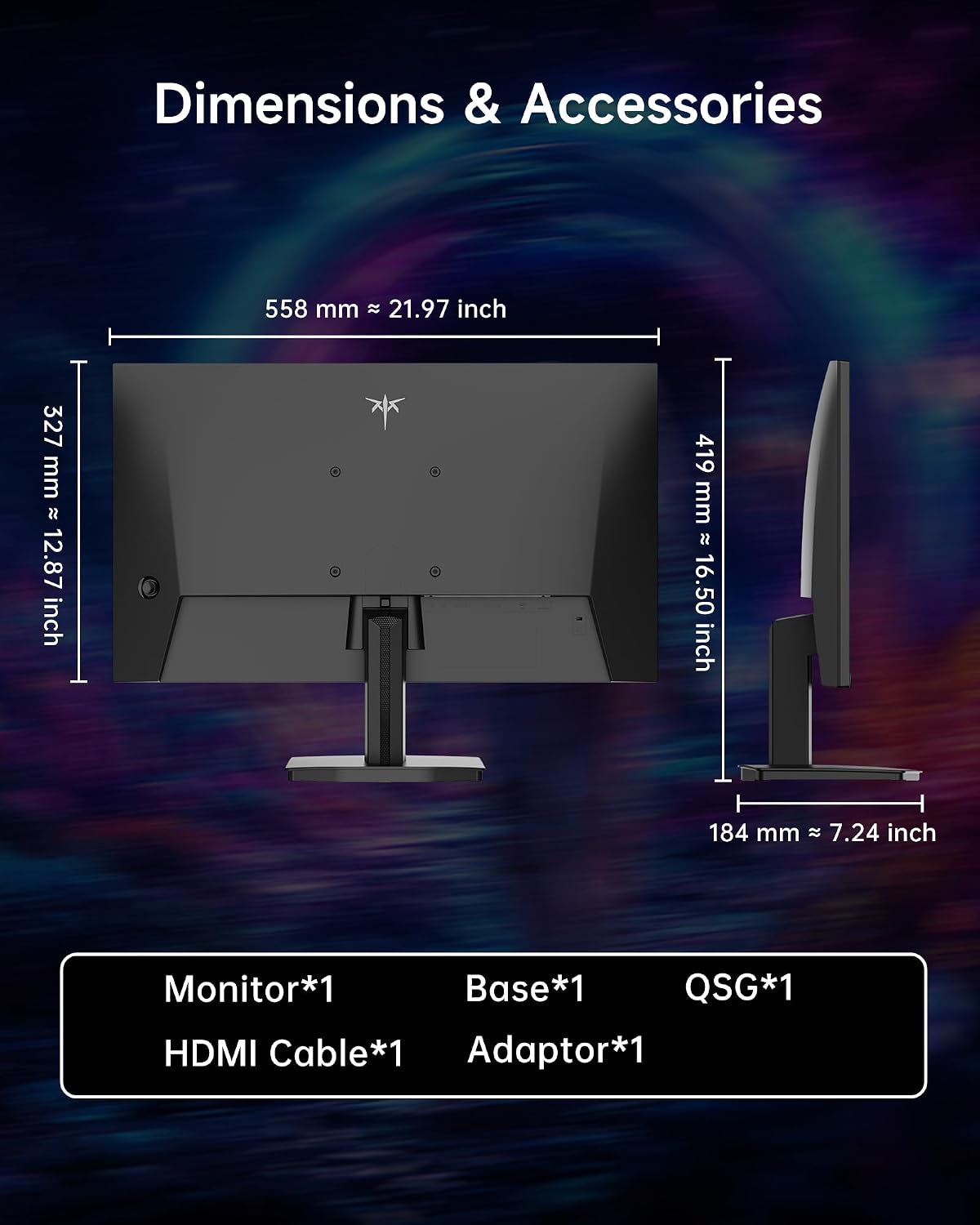 KTC 24.5 Inch Gaming Monitor, 180Hz OC 200Hz Monitor FHD, Fast IPS, H25T7 | 1080P Monitors 1ms, 128% sRGB HDR10, Adaptive Sync, HDMI DP, VESA Tilt Adjustable for Xbox PS5 Switch, HDMI Cable Inc.