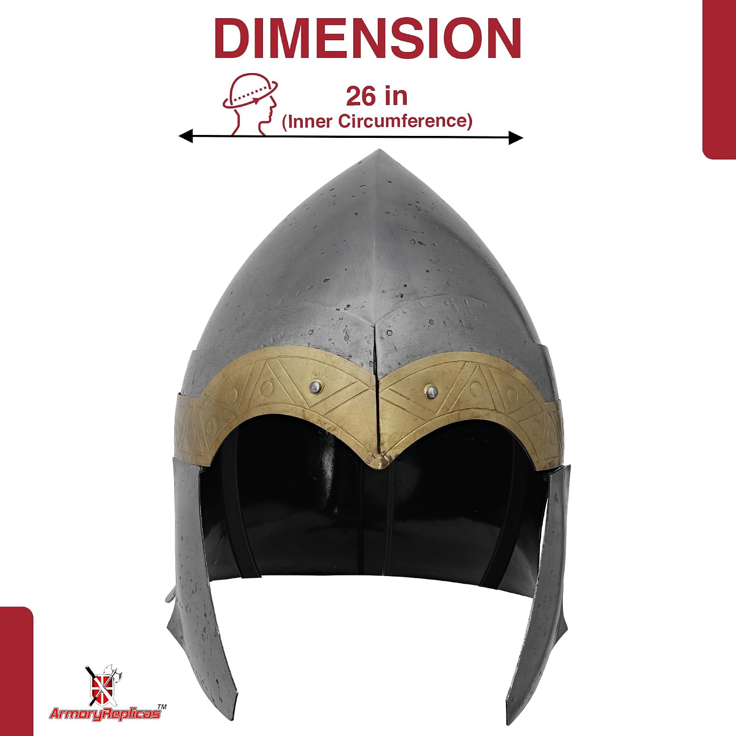 Armory Replicas Maximus Roman Gladiator Blackened 18g Helmet