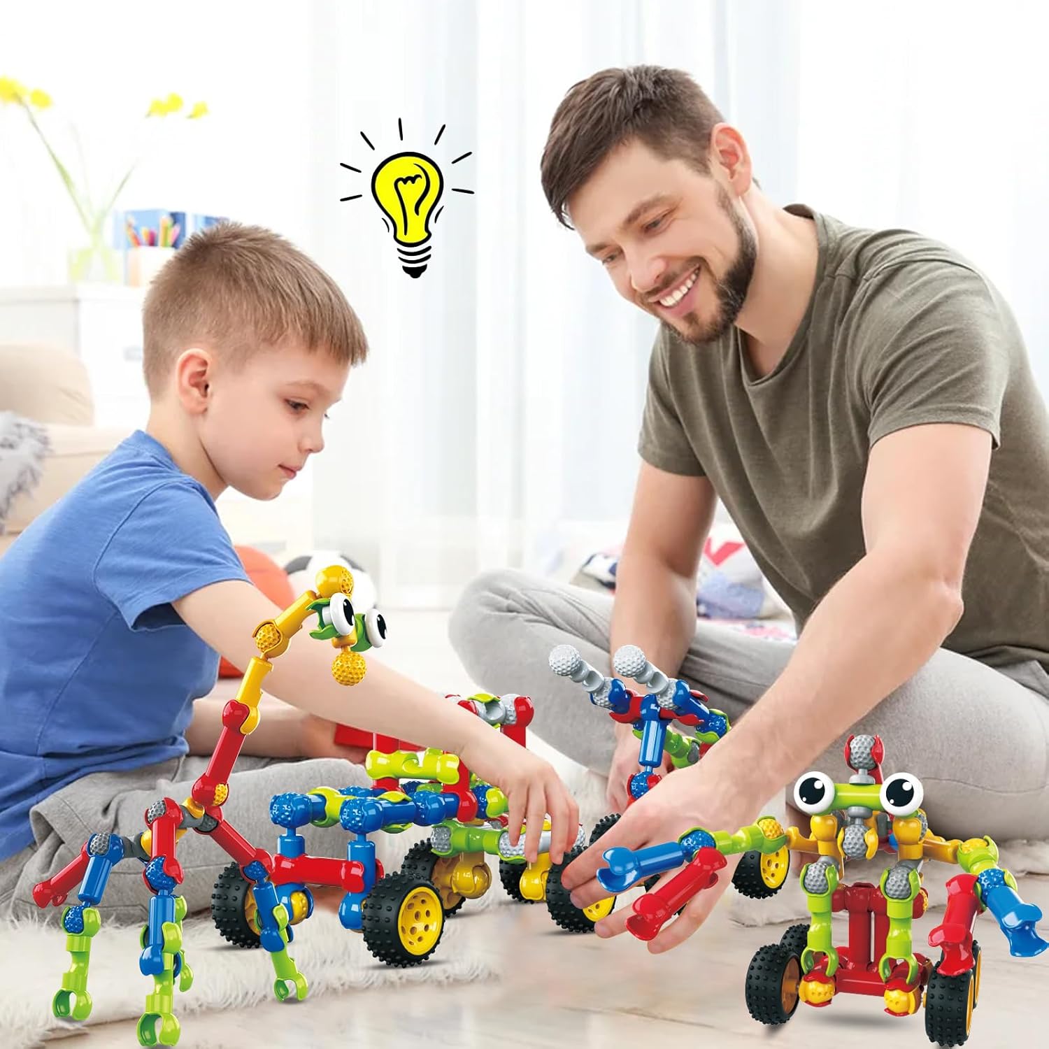 Huaker STEM Building Toys for 3 4 5 6 7 8 Year Old Boys Girls Birthday Gift