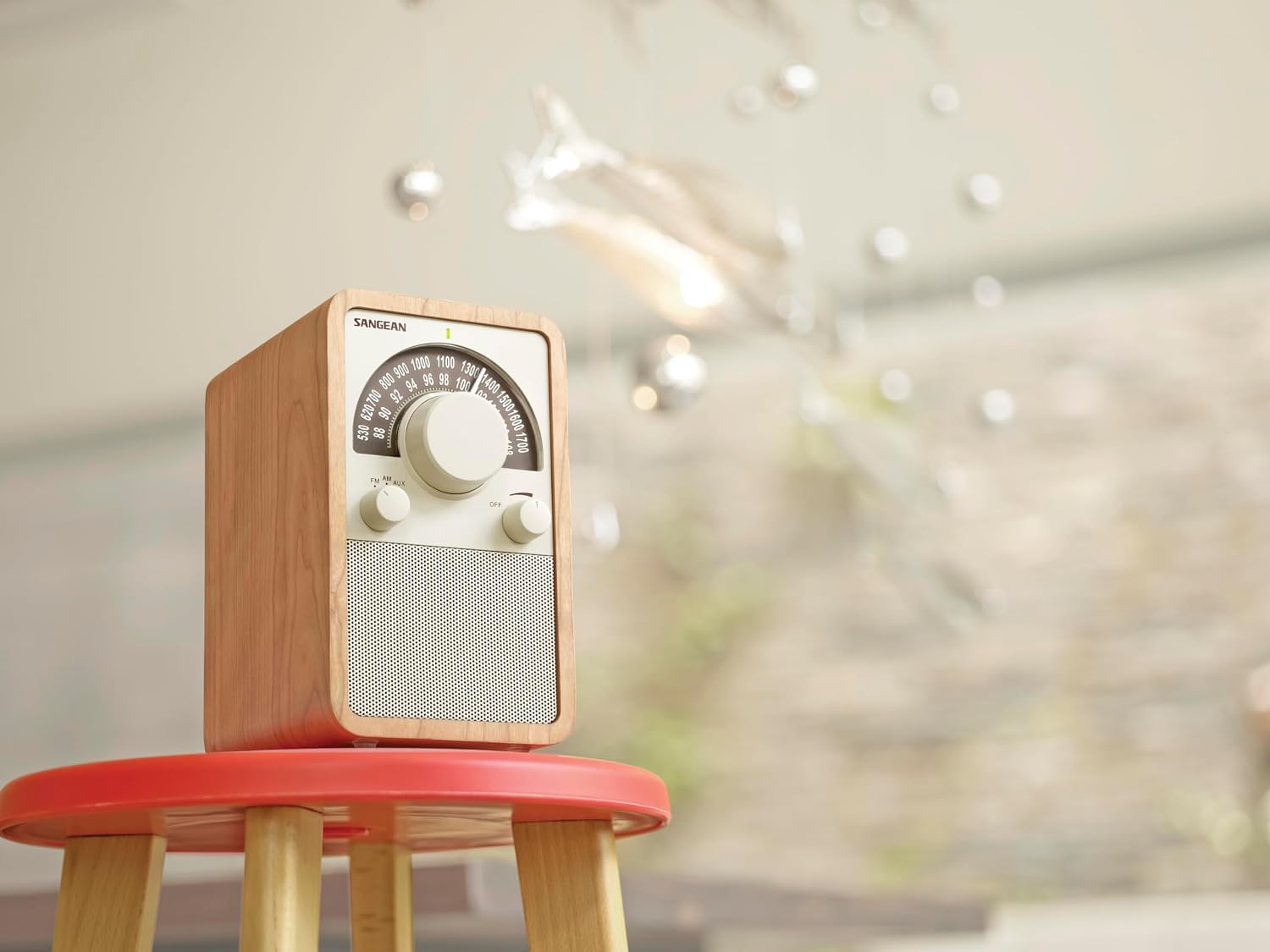 Sangean WR-15WL AM/FM Table Top Wooden Radio, Walnut