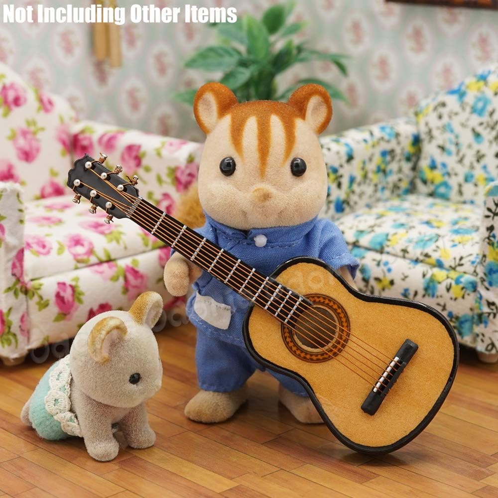 Odoria 1/12 Miniature Guitar Dollhouse Musical Instruments Accessories, Blue
