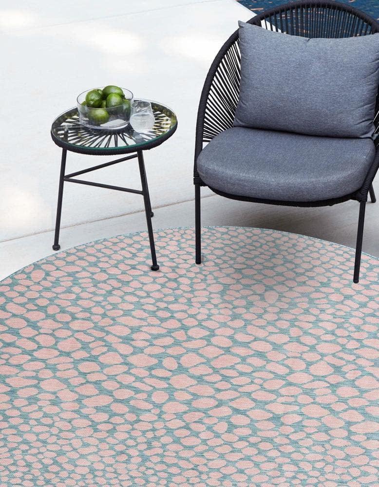 Unique Loom Outdoor Collection Area Rug - Cape Town (9' x 12' Rectangle, Blue/Ivory)