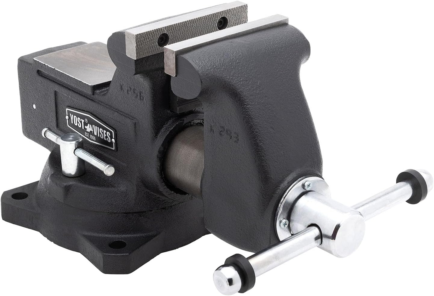 Yost Vises LV-4 Homeowner's Vise | 4.5 Inch Jaw Width with a 3 Inch Jaw Opening Home Vise | Secure Grip with Swivel Base | Blue