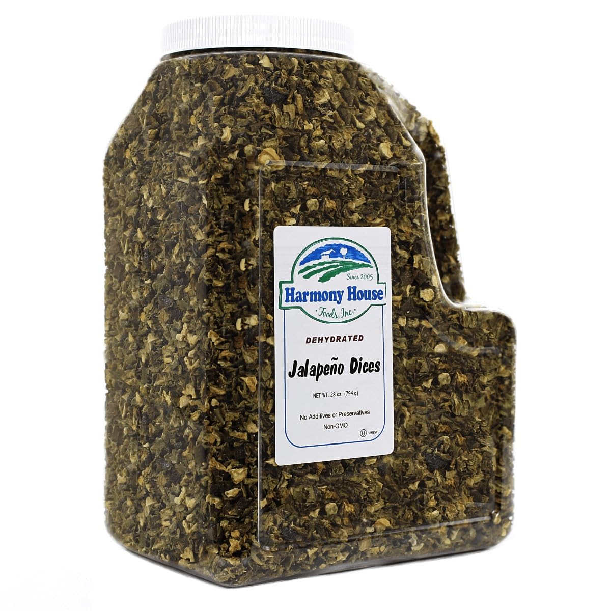 Harmony House Dried Jalapeno Peppers – Dehydrated Peppers For Cooking, Camping, Emergency Supply and More, 6 oz, Quart Jar