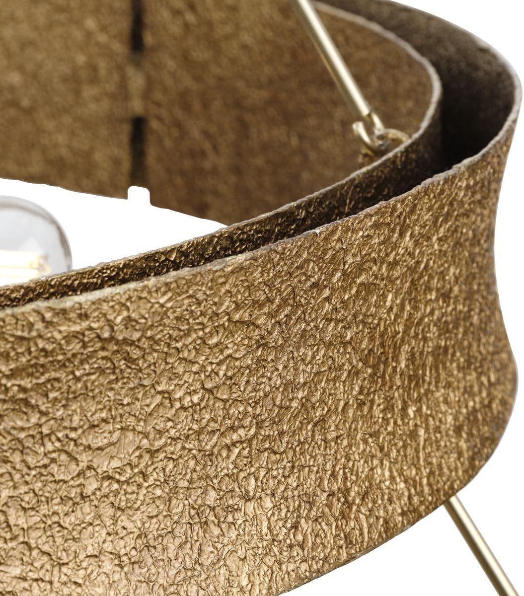 Progress Lighting Lusail 48 in. 13-Light Modern Organic Soft Gold Chandelier with Foundry Gold
