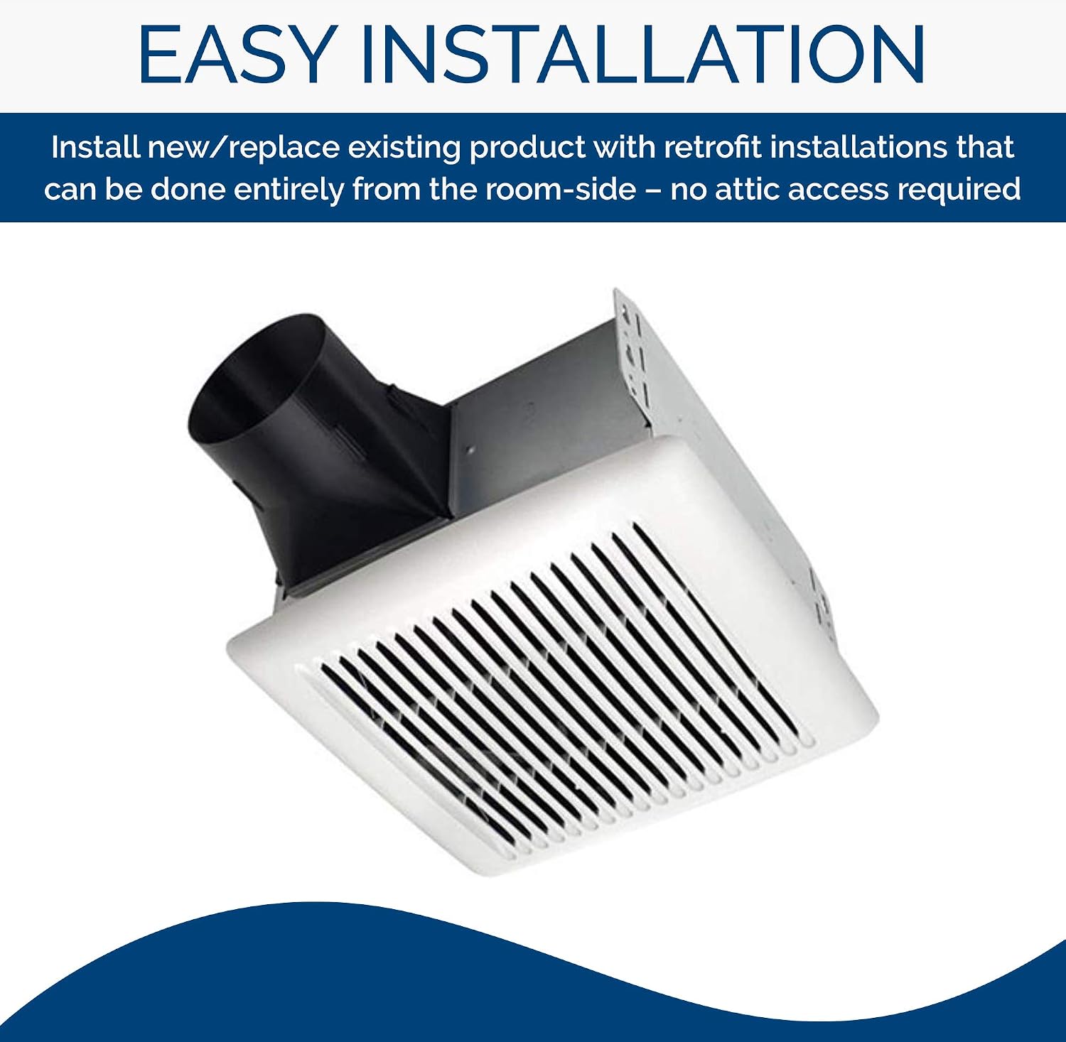 Broan-NuTone Bathroom Exhaust Fan, Easy Install, Powerful 110 CFM, Quiet 1.0 Sones, Energy Star
