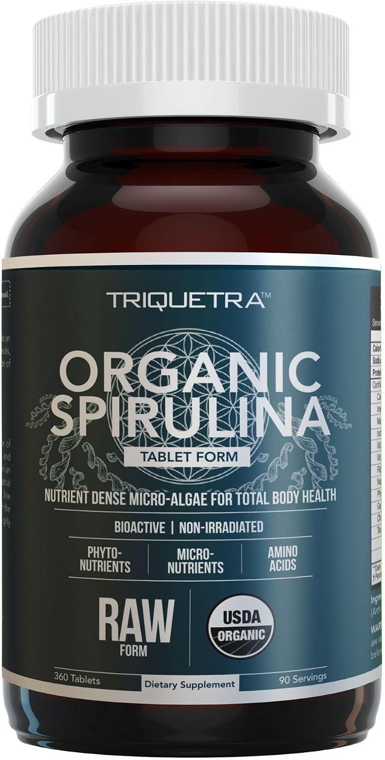 Organic Spirulina Powder – Made with Parry® Spirulina, Known for Superior Purity and Nutrient Density – Vegan Farming – Non-Irradiated – Blue-Green Algae Superfood Supplement – 75 Servings – 8 oz