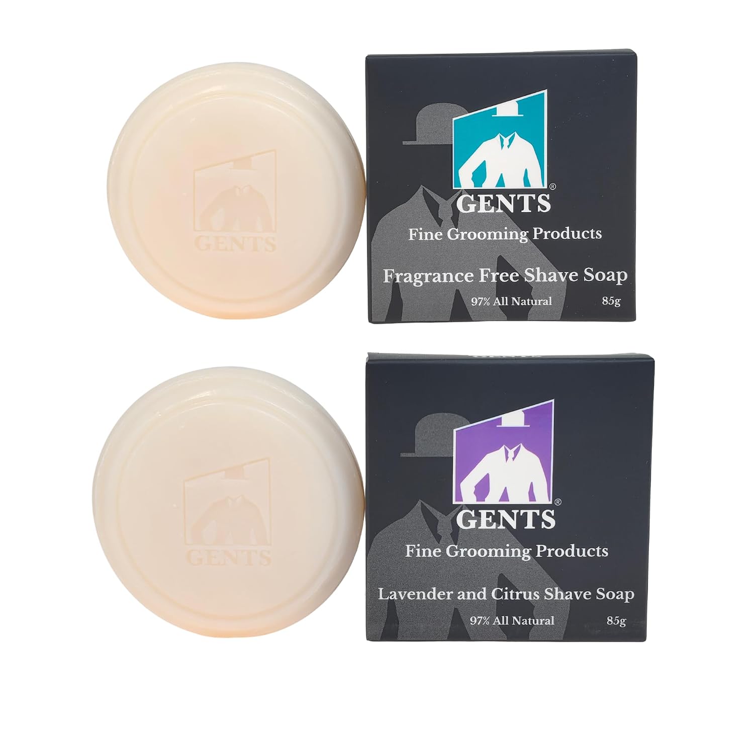 GENTS Men’s Shave Soap, 97% Natural Cedar Pine Scent, Rich Lather Wet Shaving, Traditional Shaving Soap for Men, 3oz Puck