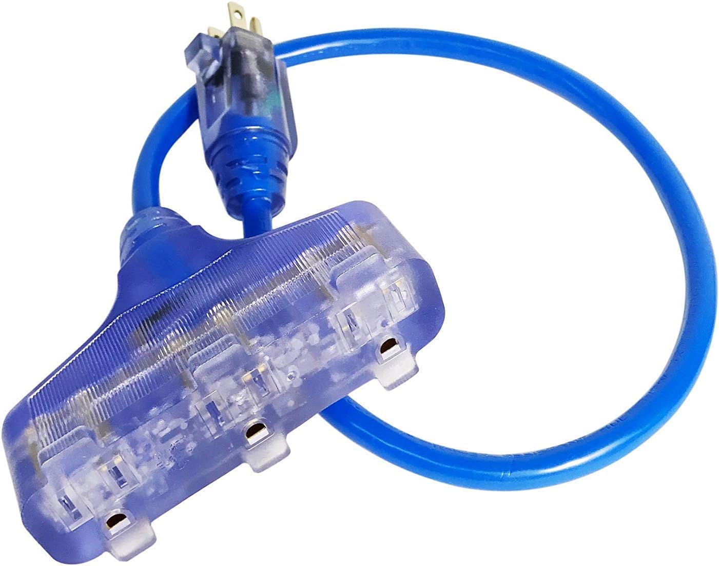 12/3 10 ft Extension Cord 3 Prong Grounded Plug 12 Gauge Extension Cord 10 ft Lighted Indoor Outdoor SJTW Heavy Duty 12 Gauge 10 feet Extension
