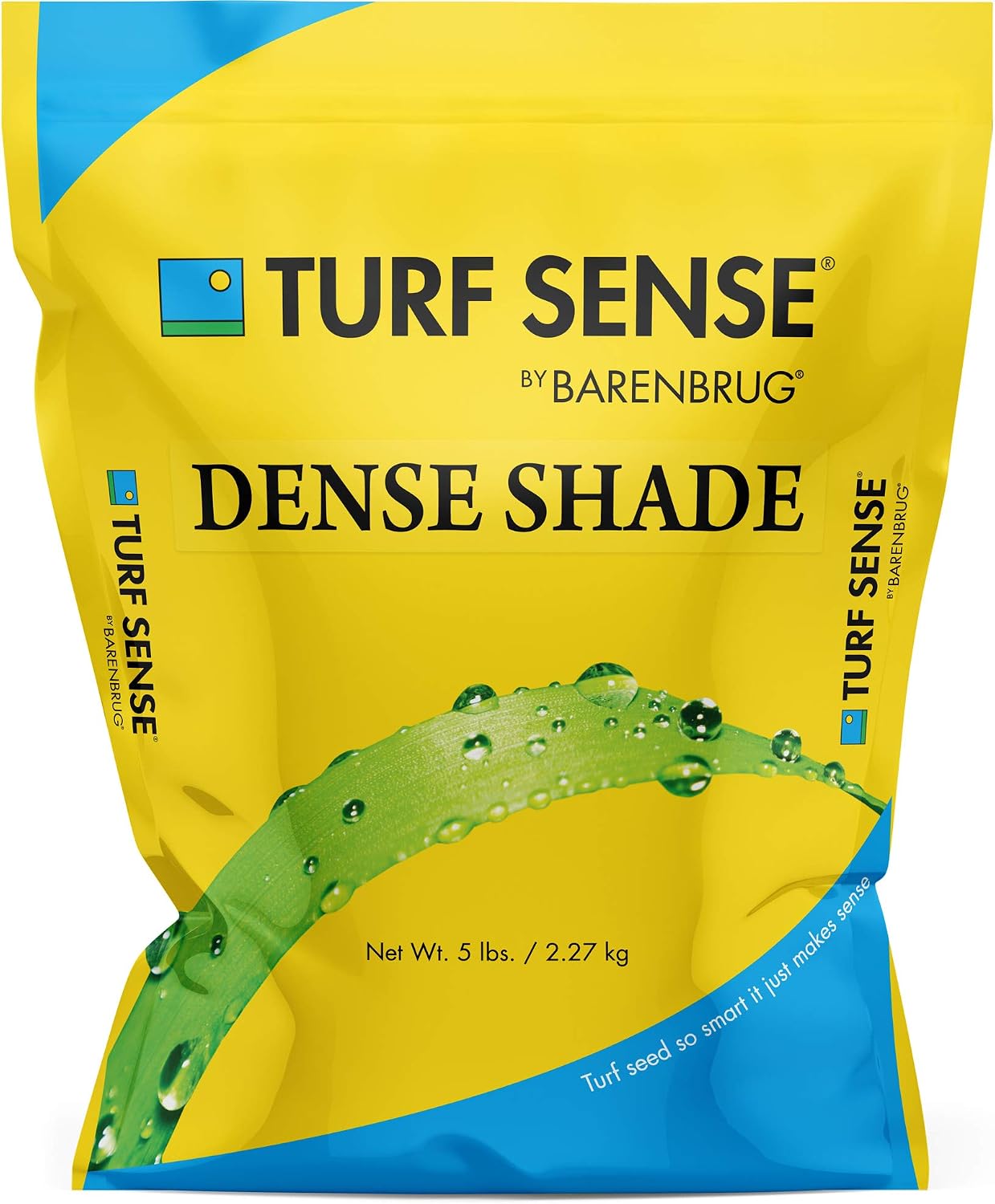 Barenbrug 25627 Turf Sense Dense Shade Grass Seed, 25 LB Bag, Excellent Wear Tolerance
