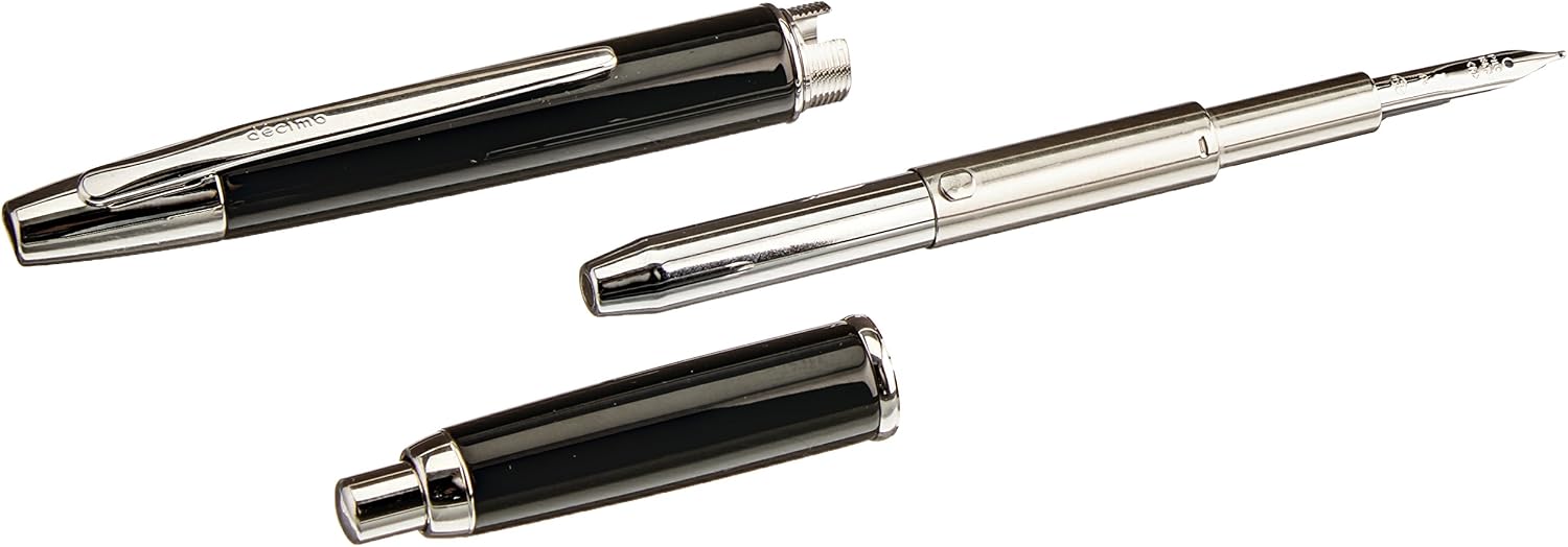 Pilot Fountain Pen Capless Decimo, Dark Gray Myca Body, F-Nib