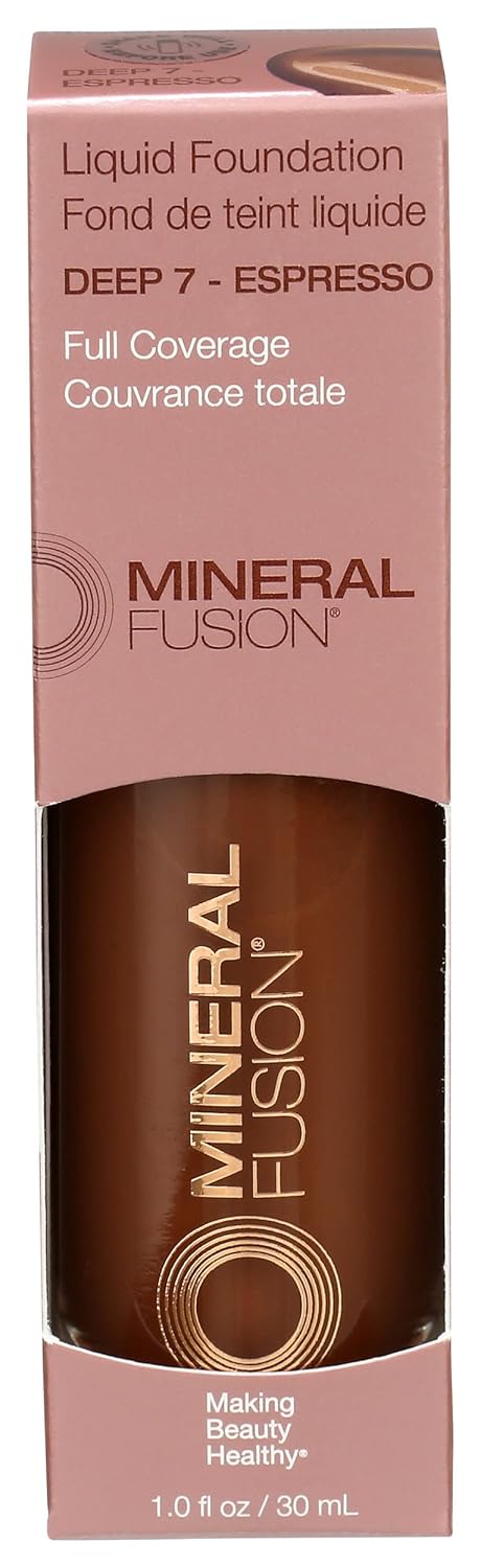 Mineral Fusion Full Coverage Liquid Foundation (Cool 1, Fair), 1 Fl Oz