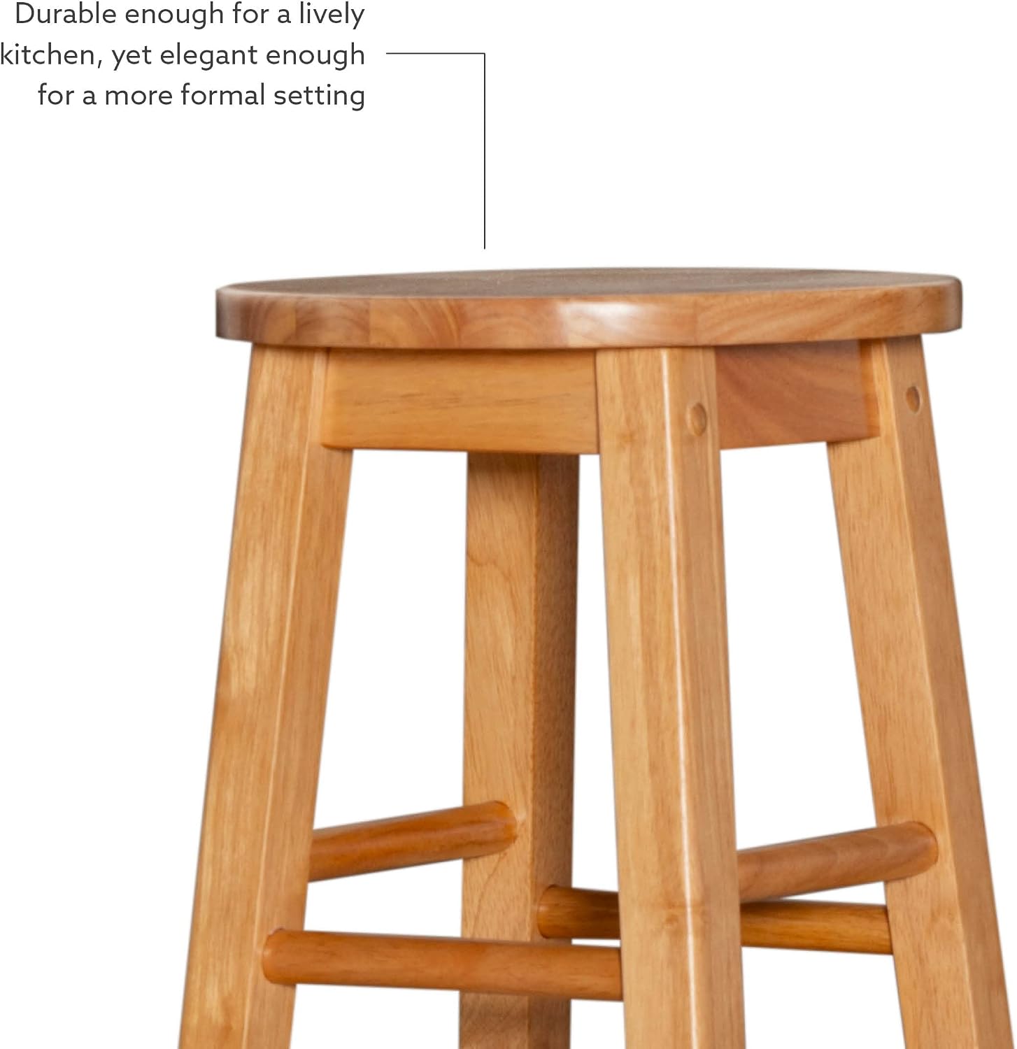 Linon 29-Inch Barstool With Round Seat