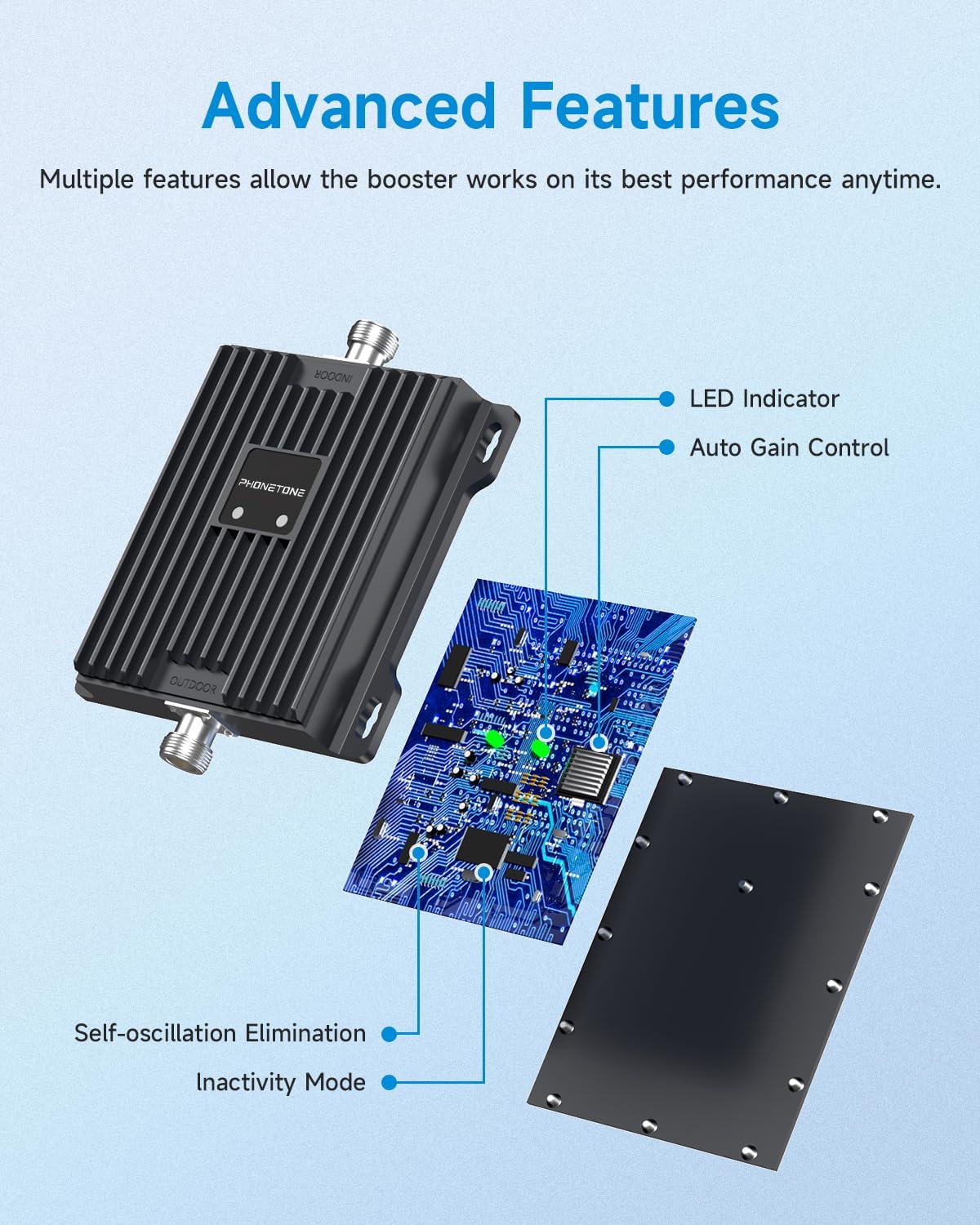 Phonetone Cell Phone Signal Booster for Band 12,13,17