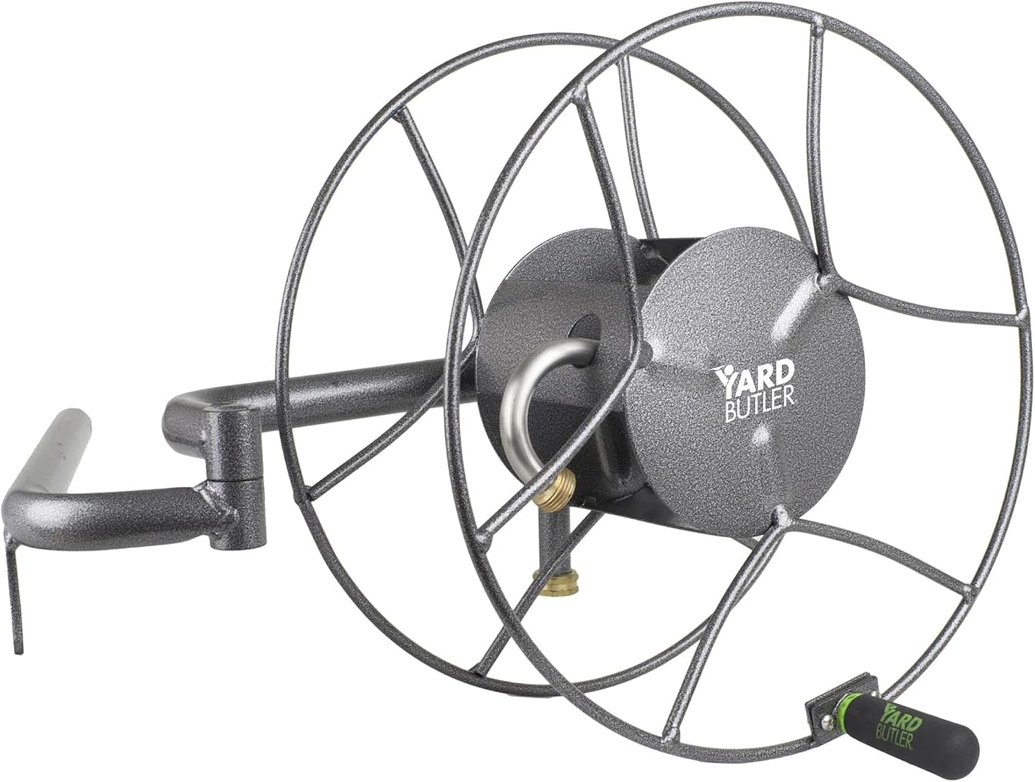 Yard Butler Hose Reel, 180 Degree Swivel, Wall Mount, 100-Foot Hose | Versatile Hose Reel, Great for Garden Hose Storage, Leakproof Design, Powder Coated Steel, Rust-Resistant, Tangle-Free