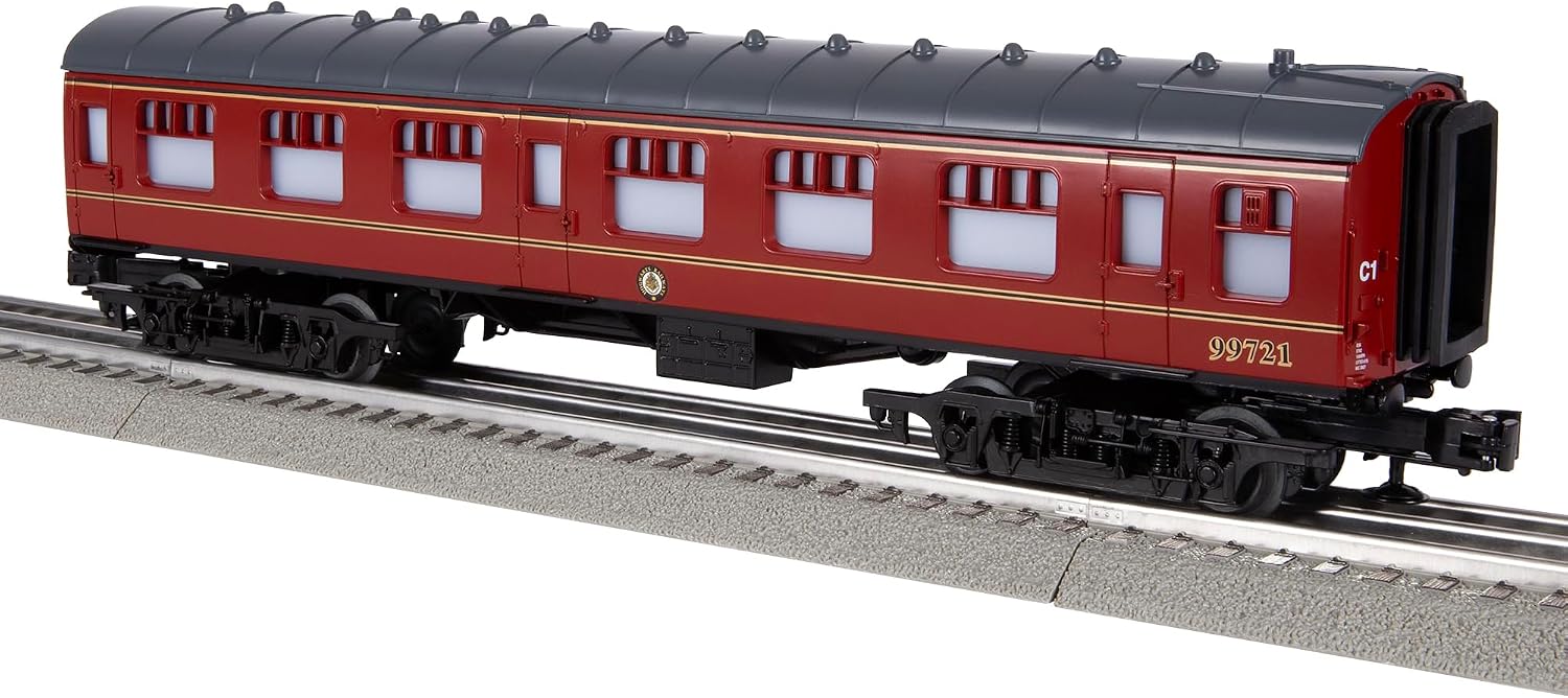 Lionel Hogwarts Add-On Coach Car, O Gauge Model Train Car, Harry Potter Passenger Coach with Interior Illumination