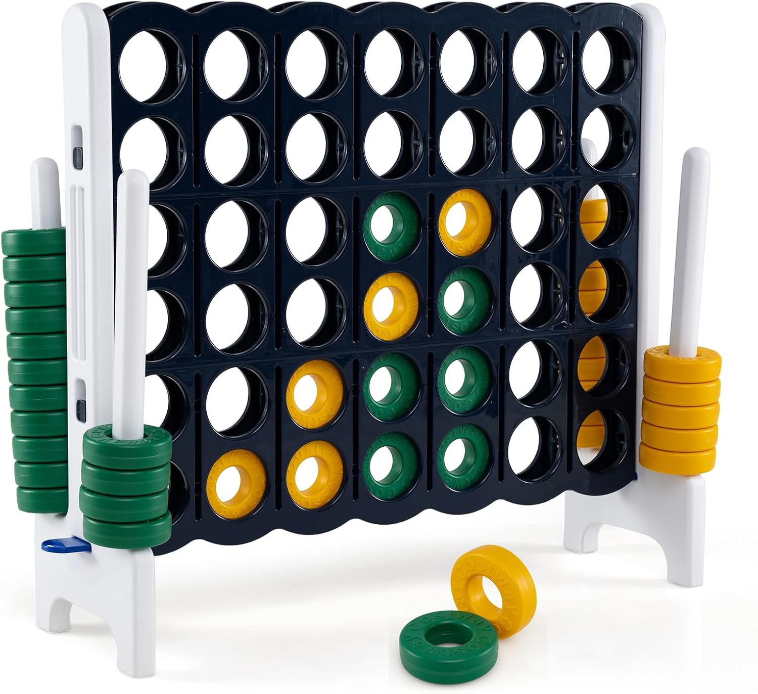 Costzon Giant 4-in-A-Row, Jumbo 4-to-Score Giant Game Set for Kids & Adults, Indoor Outdoor Yard Connect Game