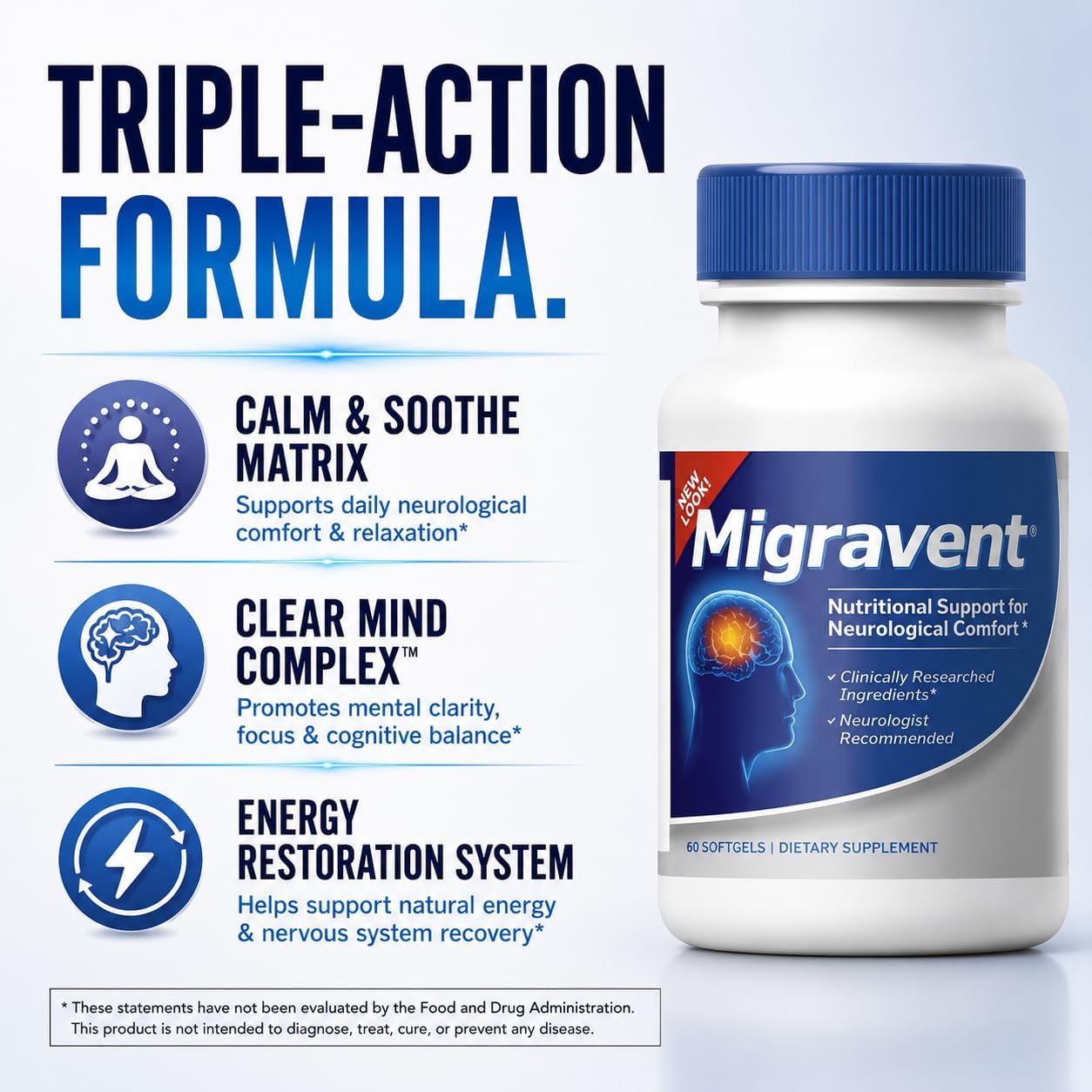Vita Sciences Migravent Brain & Circulatory Wellness Support - 60 Capsules | Capsules
