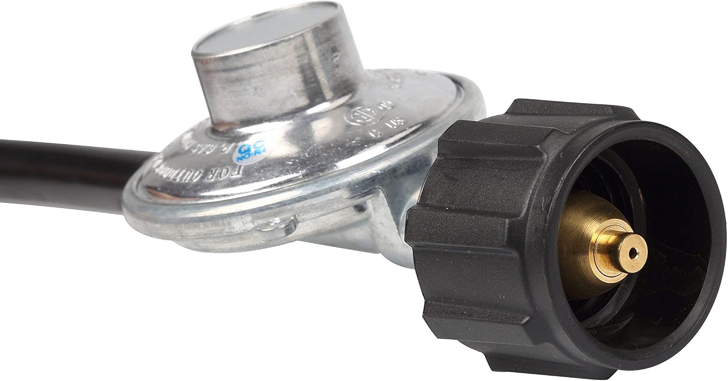CAMPLUX 5 Ft Propane Regulator Hose, Replacement Part for Outdoor Gas Water Heater, 3/8" Female Flare Nut Max 80,000 BTU