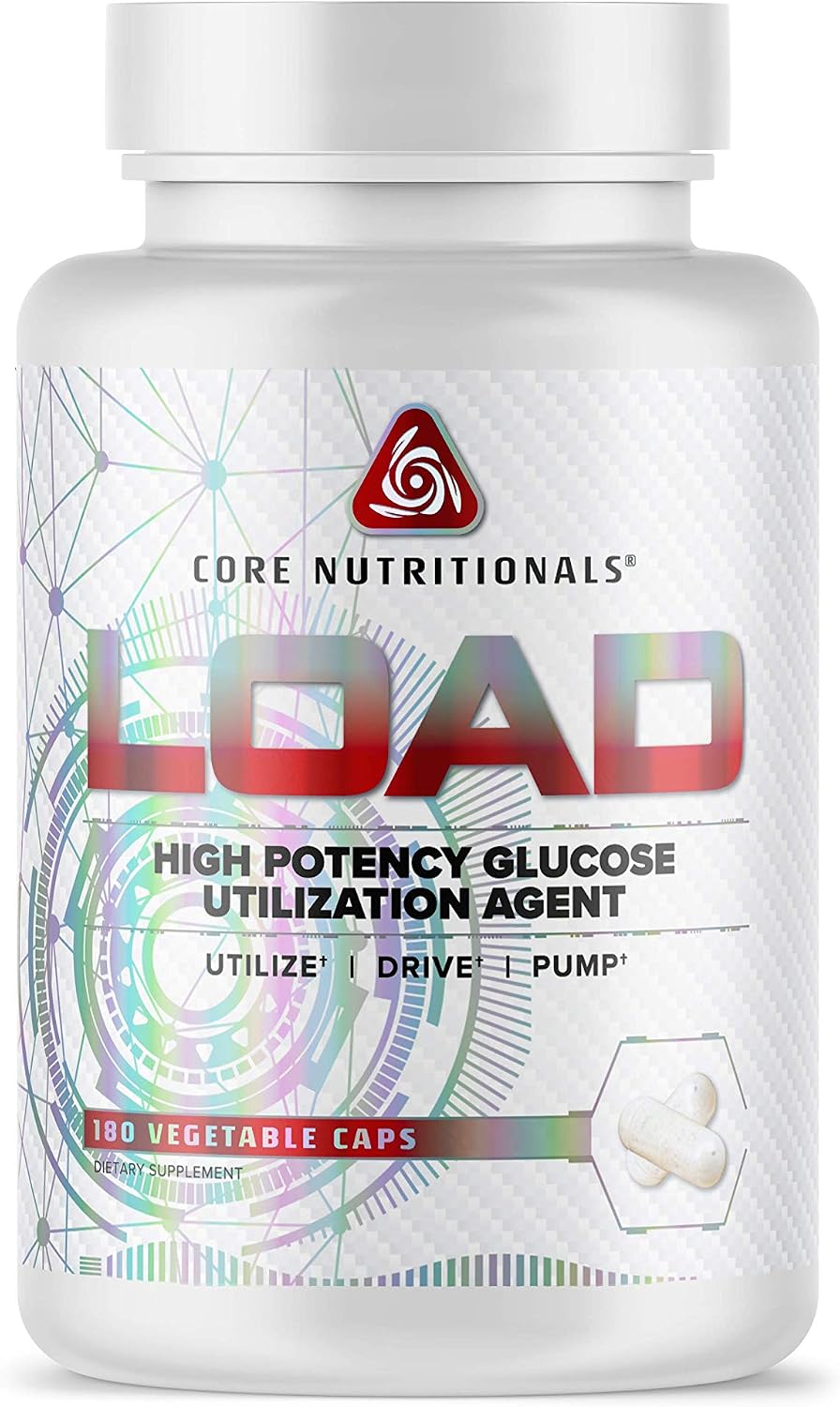 Core Nutritionals Load Platinum High Potency Glucose Utilization Agent with Berberine+Green Coffee Extract to Promote Carbohydrate Absorption and
