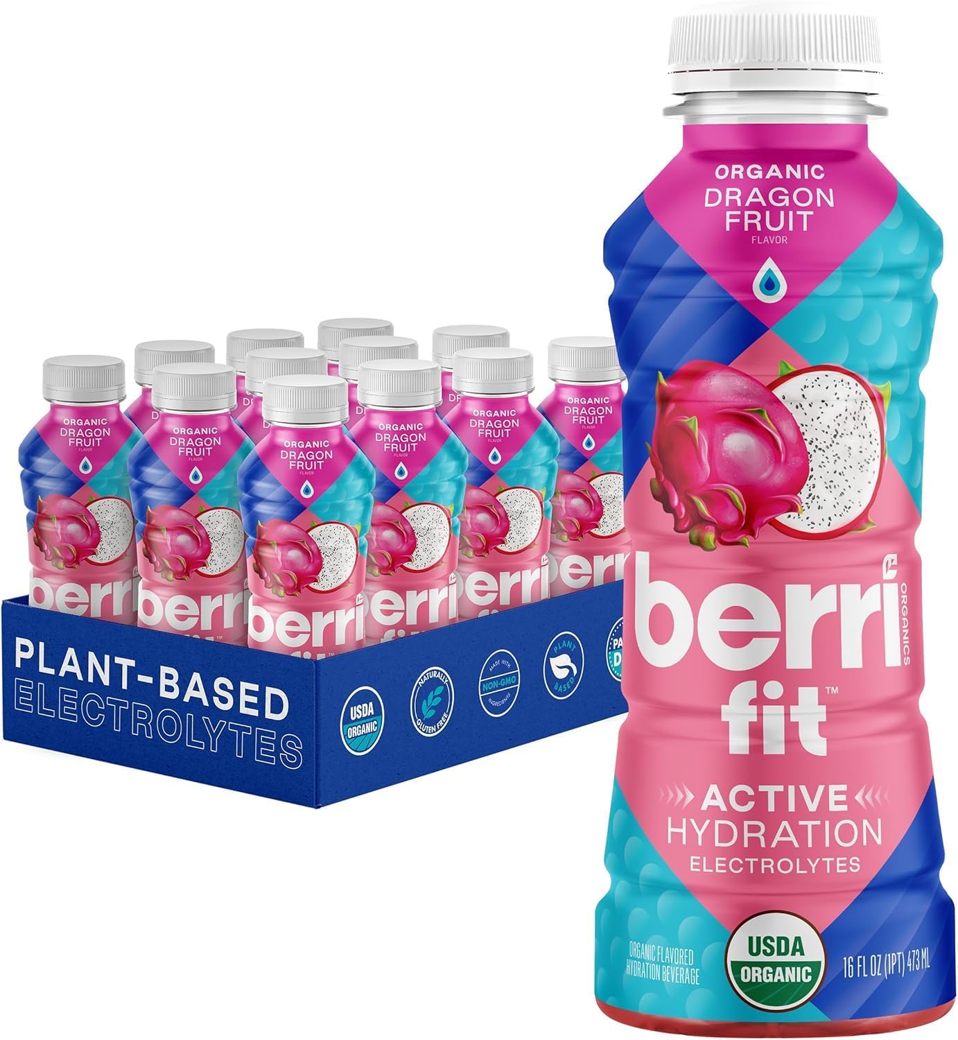 Berri Fit Hydration, 4ct, Organic Dragon Fruit Flavor Natural Sports Drink