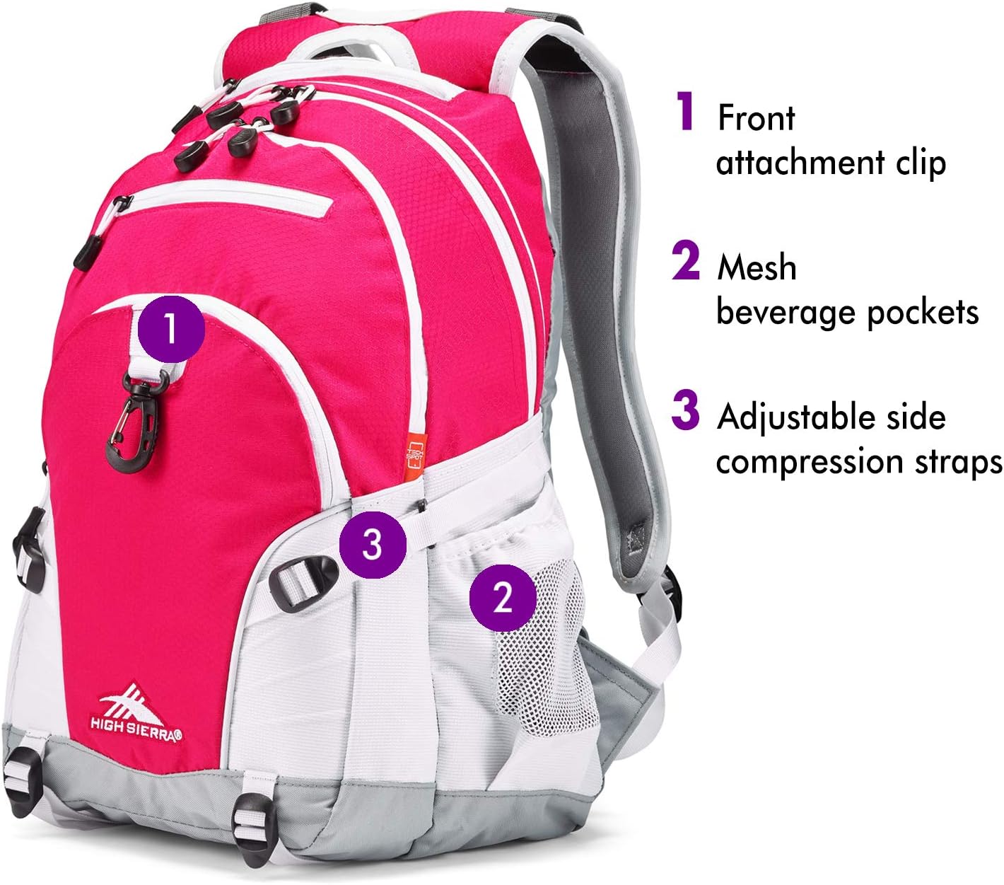 High Sierra Loop Backpack, Travel, or Work Bookbag with tablet sleeve, One Size, Urban Camo