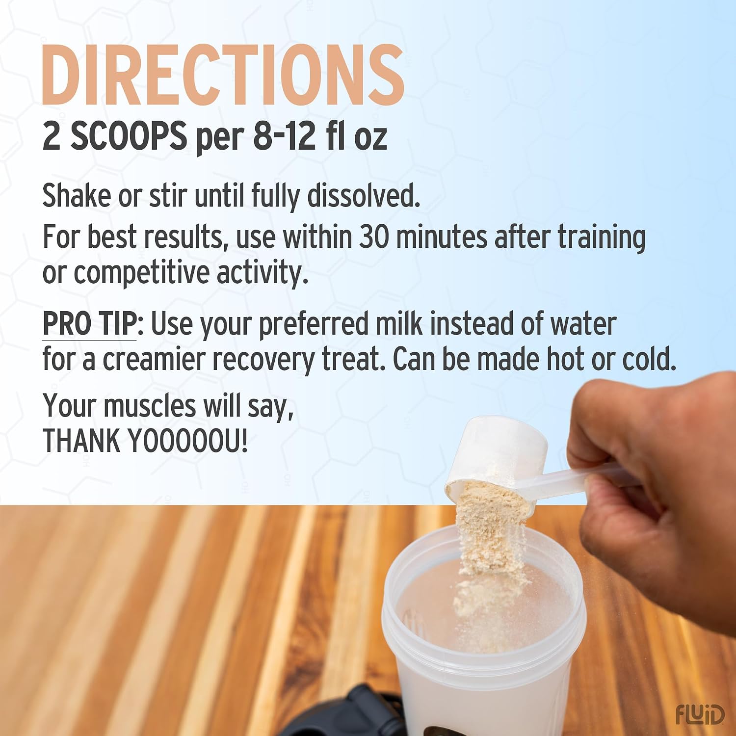 Fluid Recovery, Post-Workout Drink Mix, Whey Isolate Protein, L-Glutamine, Carbs, All Natural Ingredients, Gluten-Free, Lactose-Free (Tropical Fruit)