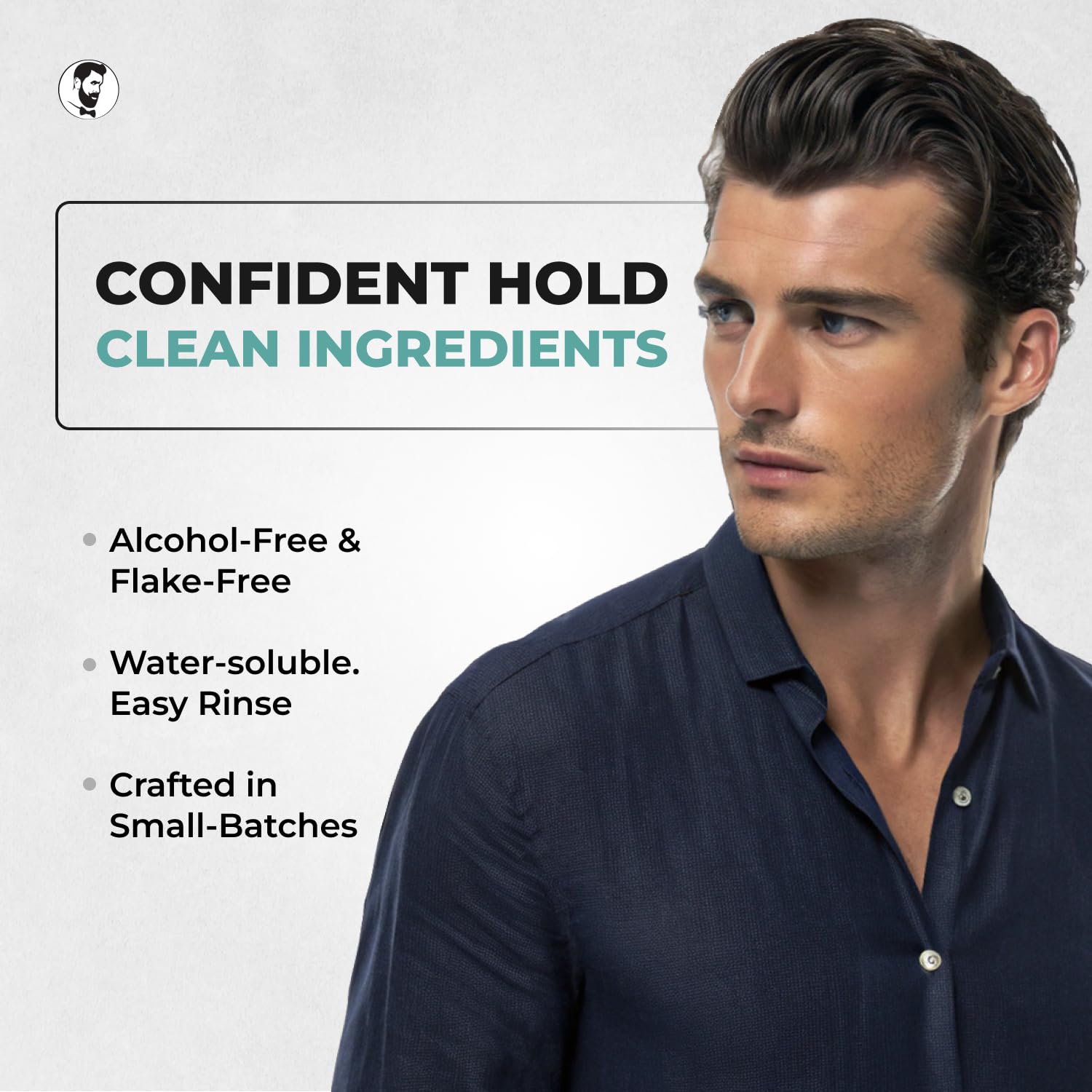 Gentlemen Republic 8oz Refined Hair Gel, 24 Hour Shine and Hold | Humidity resistant, alcohol-free formula that never flakes — professional hold made in the USA