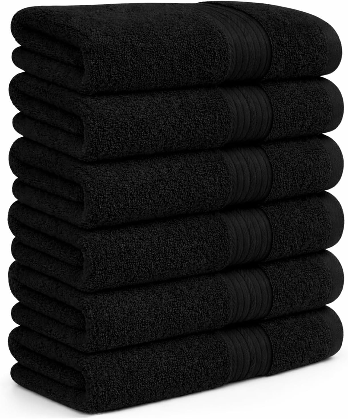 Ample Decor 100% Cotton Hand Towels 18x28 Inches, 600 GSM, Soft & Absorbent, Set of 12, Purple