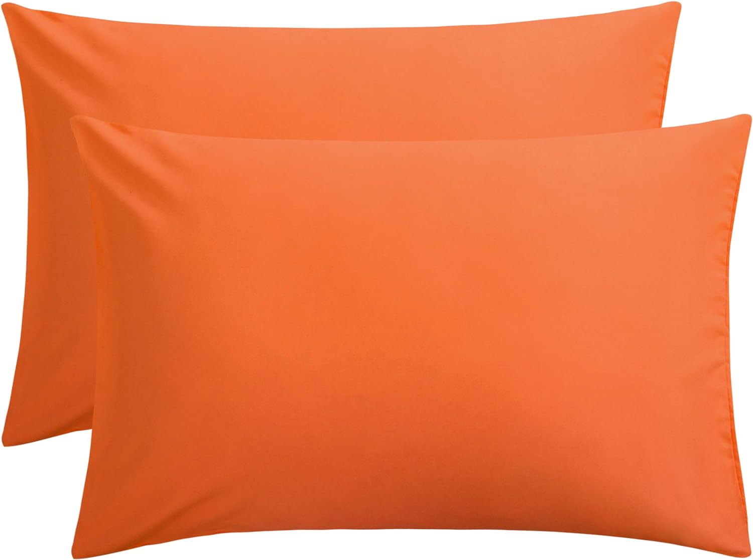 FLXXIE 2-Pack Microfiber Standard Pillow Cases, Envelope Style, White