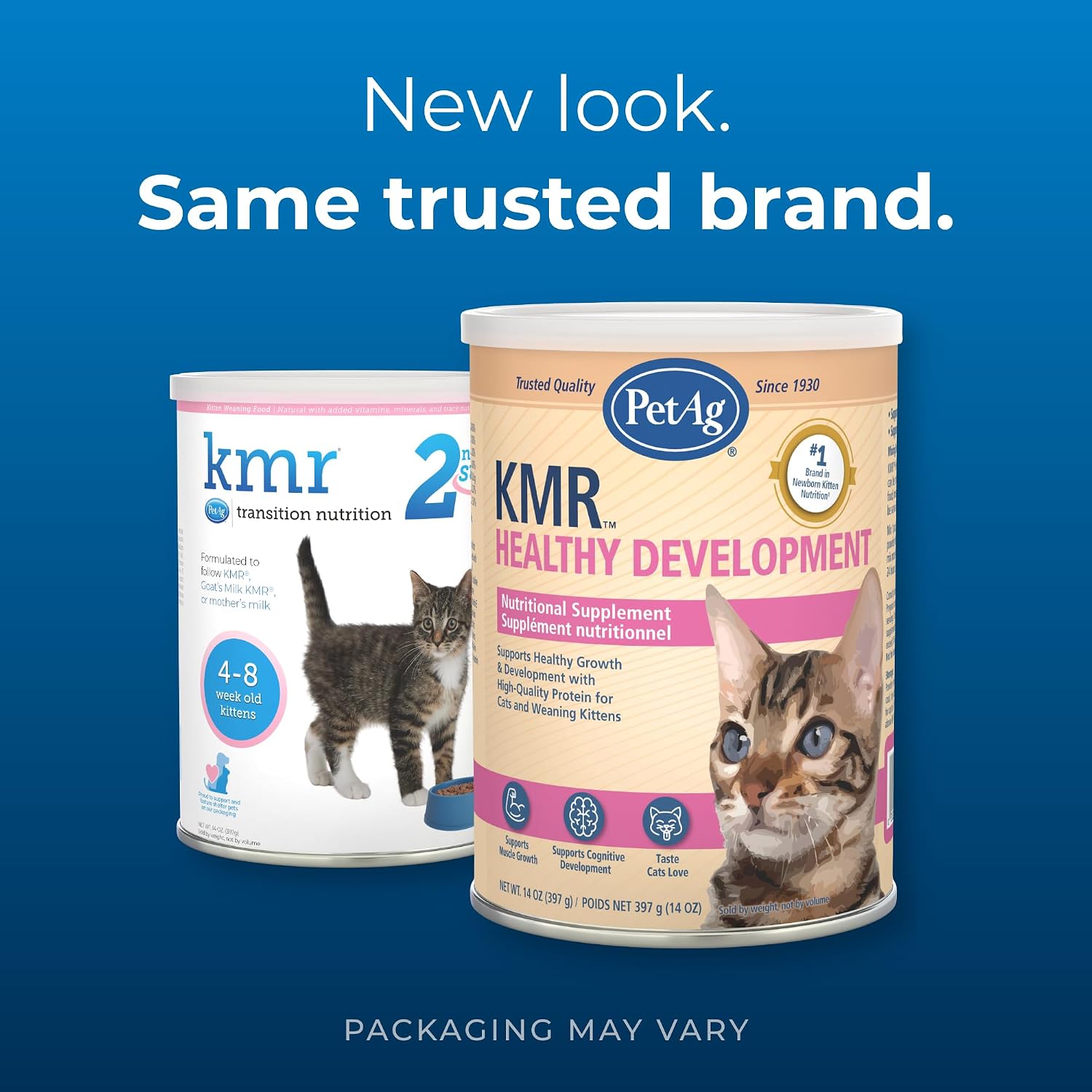 PetAg KMR Healthy Development - 14 oz, Pack of 2 - Great Tasting Nutritional Supplement for Cats and Weaning Kittens