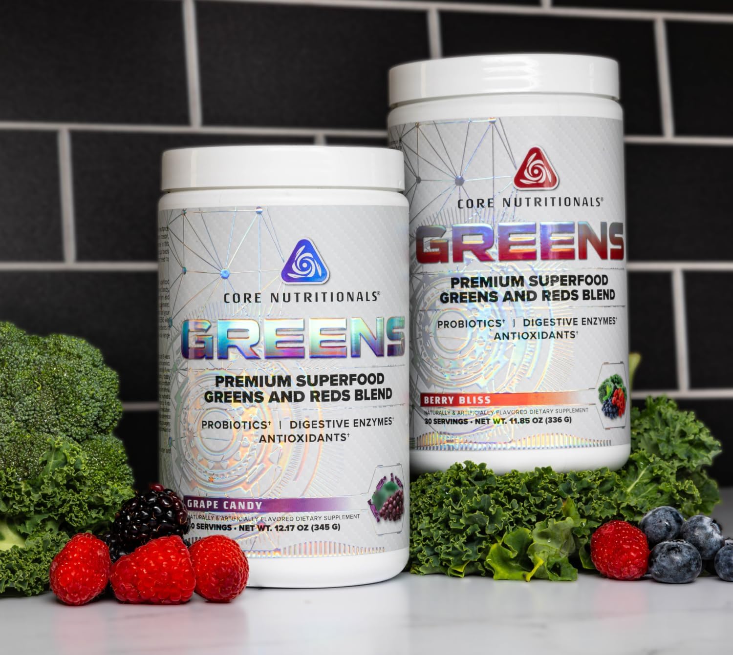 Core Nutritionals Greens, Digestive Support, Berry Bliss, 30 Servings