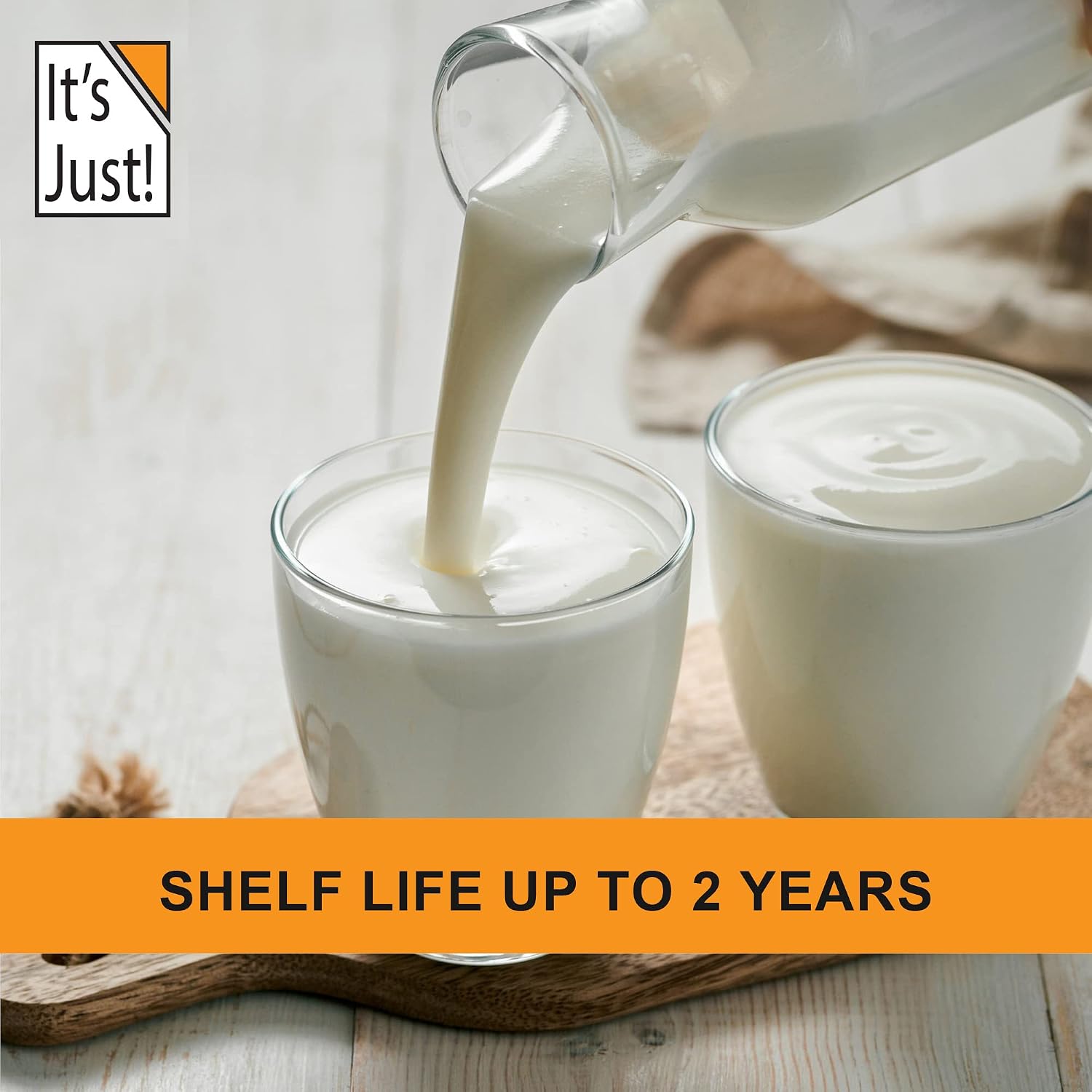 It's Just - Whole Milk Powder, 2lbs, rBST/rBGH Hormone Free, Shelf Stable, Just Add Water, Made in USA, Dry Milk Powder, 32oz