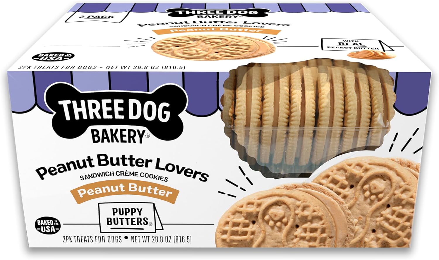 Three Dog Bakery AssortMutt Trio Dog Treats - 48 oz Variety Pack