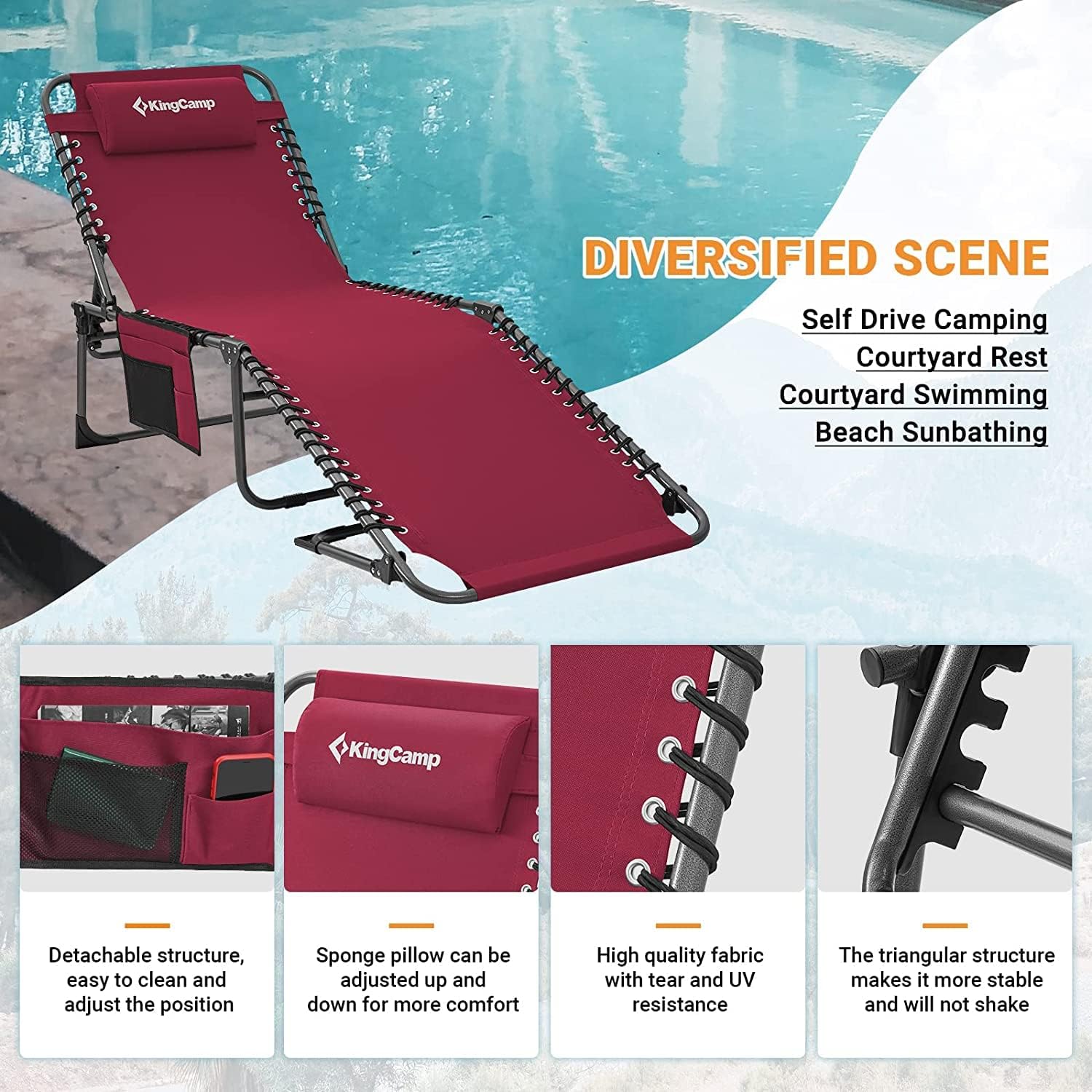 KingCamp Lounge Chair Outdoor