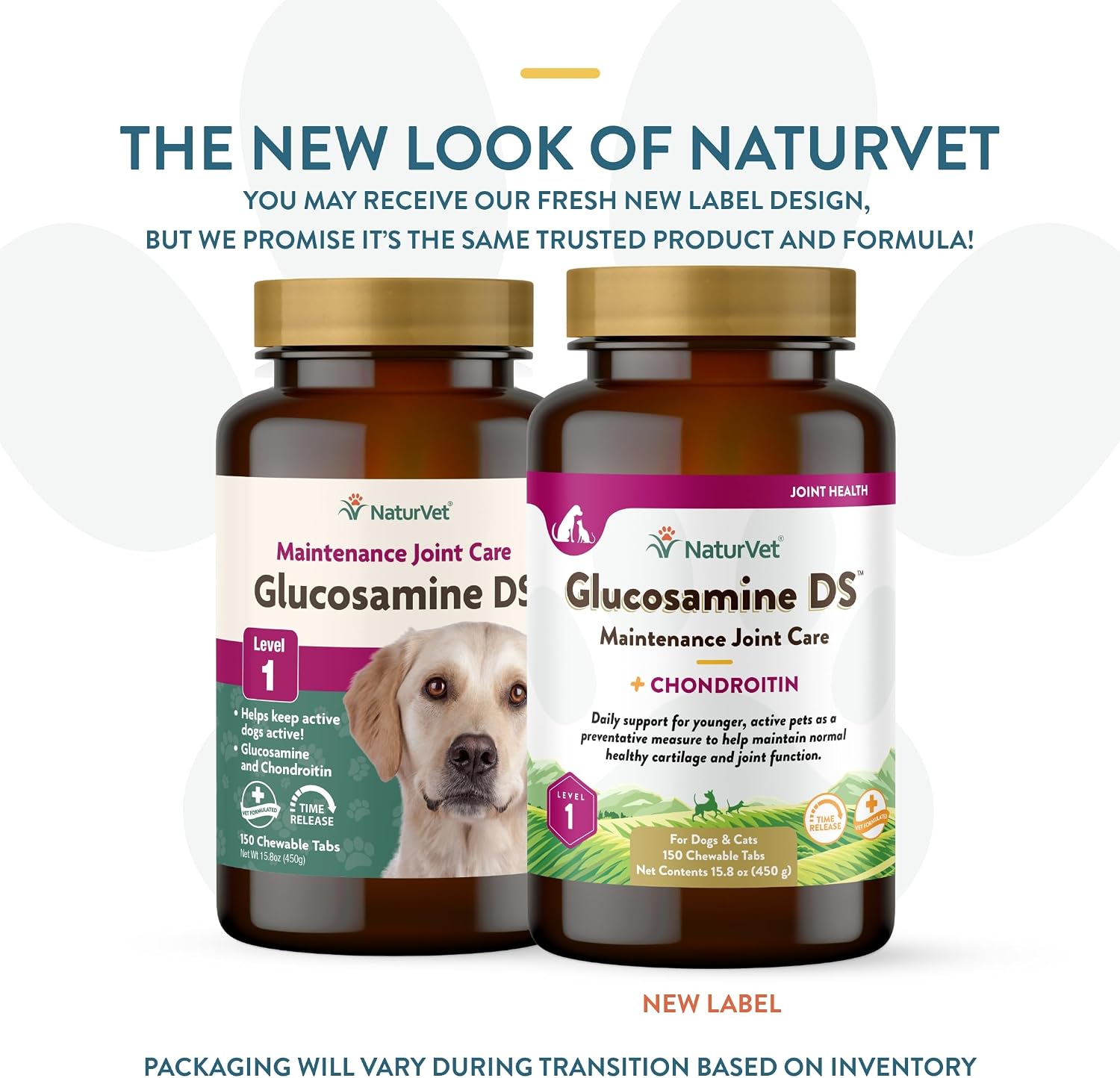 NaturVet – Glucosamine DS Plus - Level 2 Moderate Care – Supports Healthy Hip & Joint Function – Enhanced with Glucosamine, MSM & Chondroitin – for Dogs & Cats–70 Soft Chews