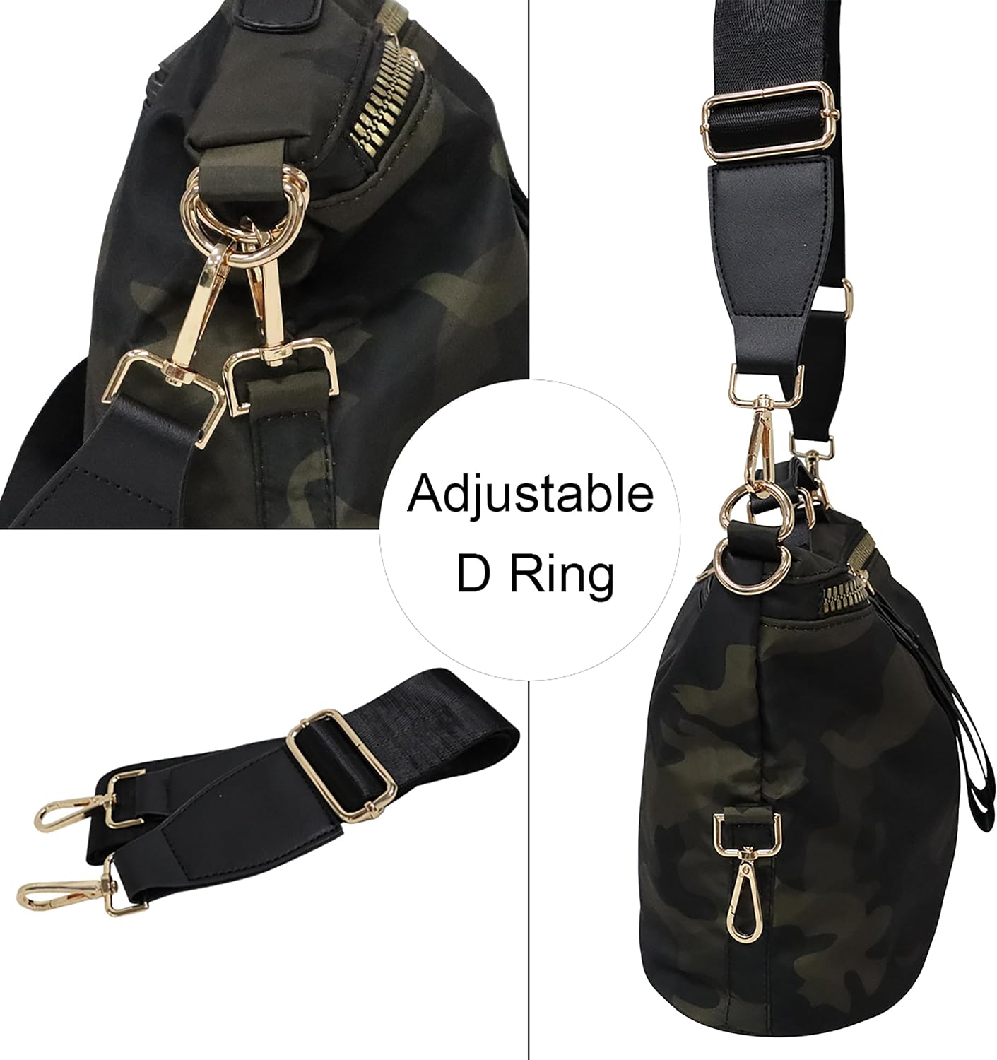 PAKFIEKS Women Nylon Handbag Anti-theft Casual Lightweight Travel Shopping Shoulder Bag Crossbody Bag