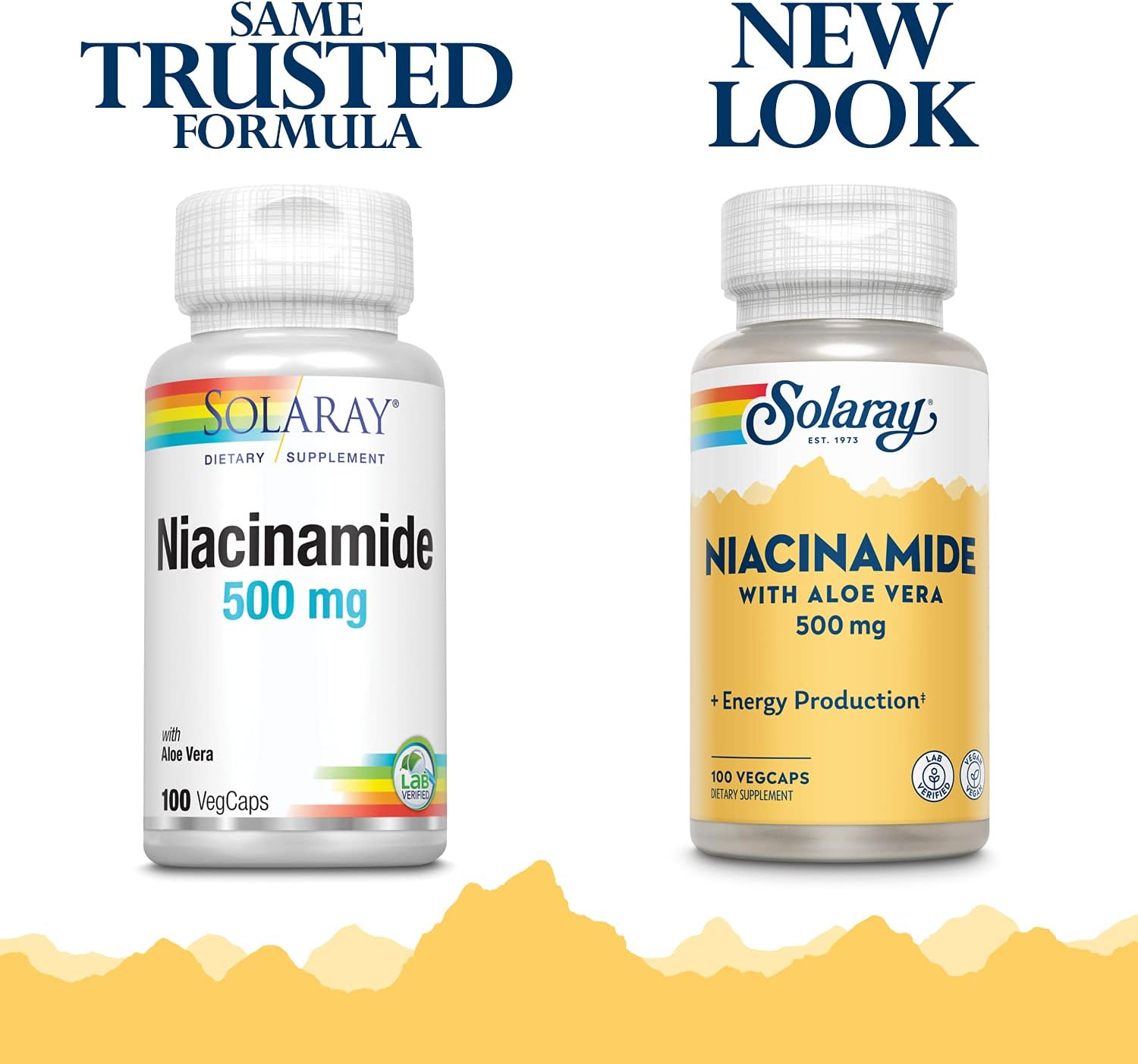 SOLARAY Niacinamide 500 mg | Vitamin B-3 | Energy Metabolism, Circulation, Nerve & Skin Health Support, 100 CT | Niacinamide Supplement