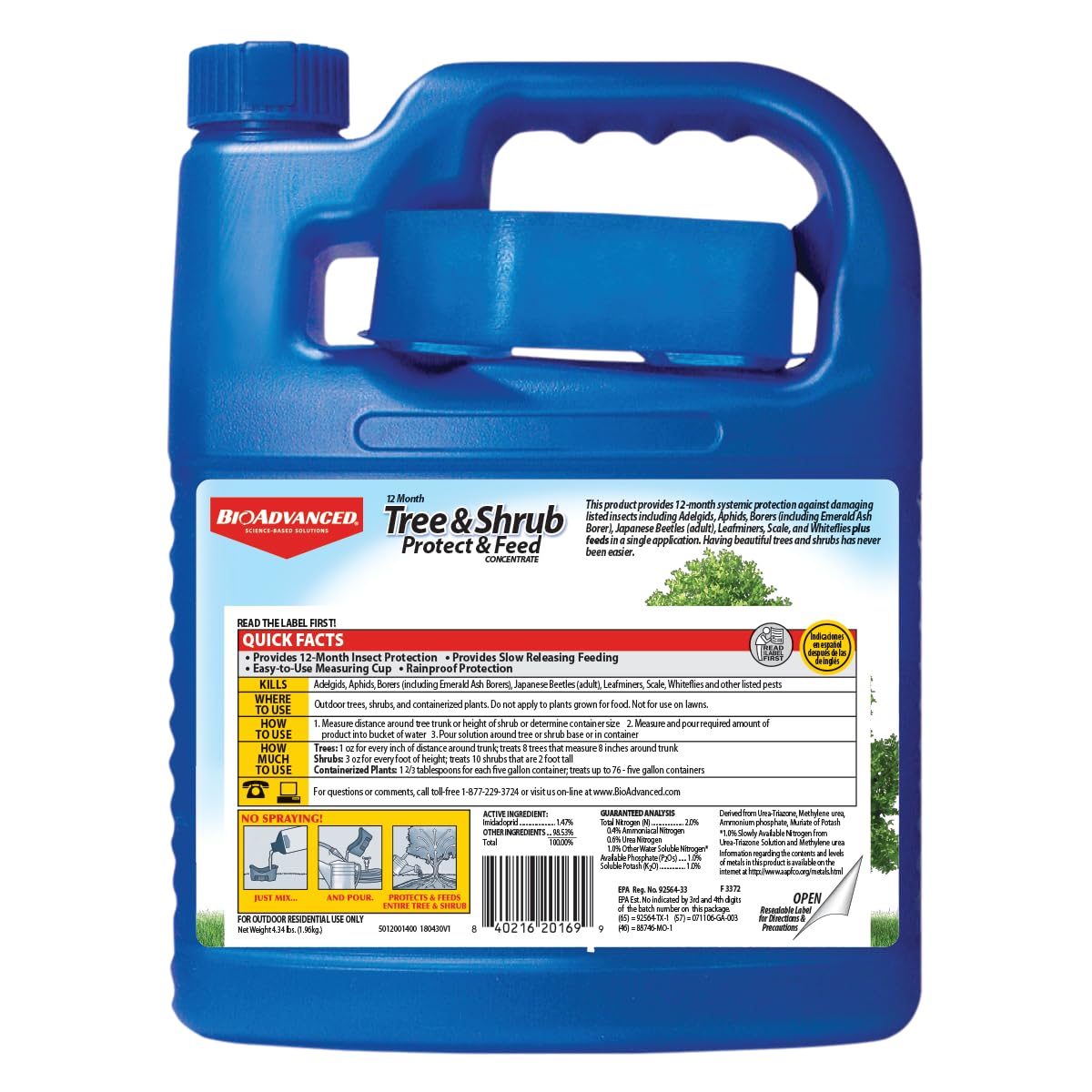 BioAdvanced 12 Month Tree & Shrub Protect and Feed Concentrate - 1 Gal
