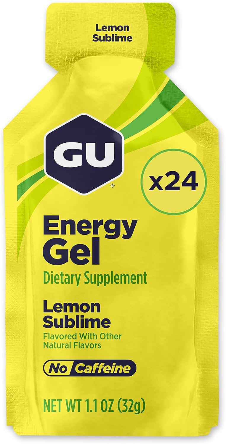 GU Energy Original Sports Nutrition Energy Gel, Vegan and Dairy-Free On-the-Go Energy for Any Workout, Vanilla Bean, 8-Count