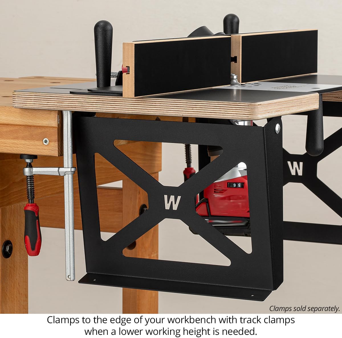 Woodpeckers StabilMaxRT+ Router Table System, USA Made Portable Benchtop Router Table
